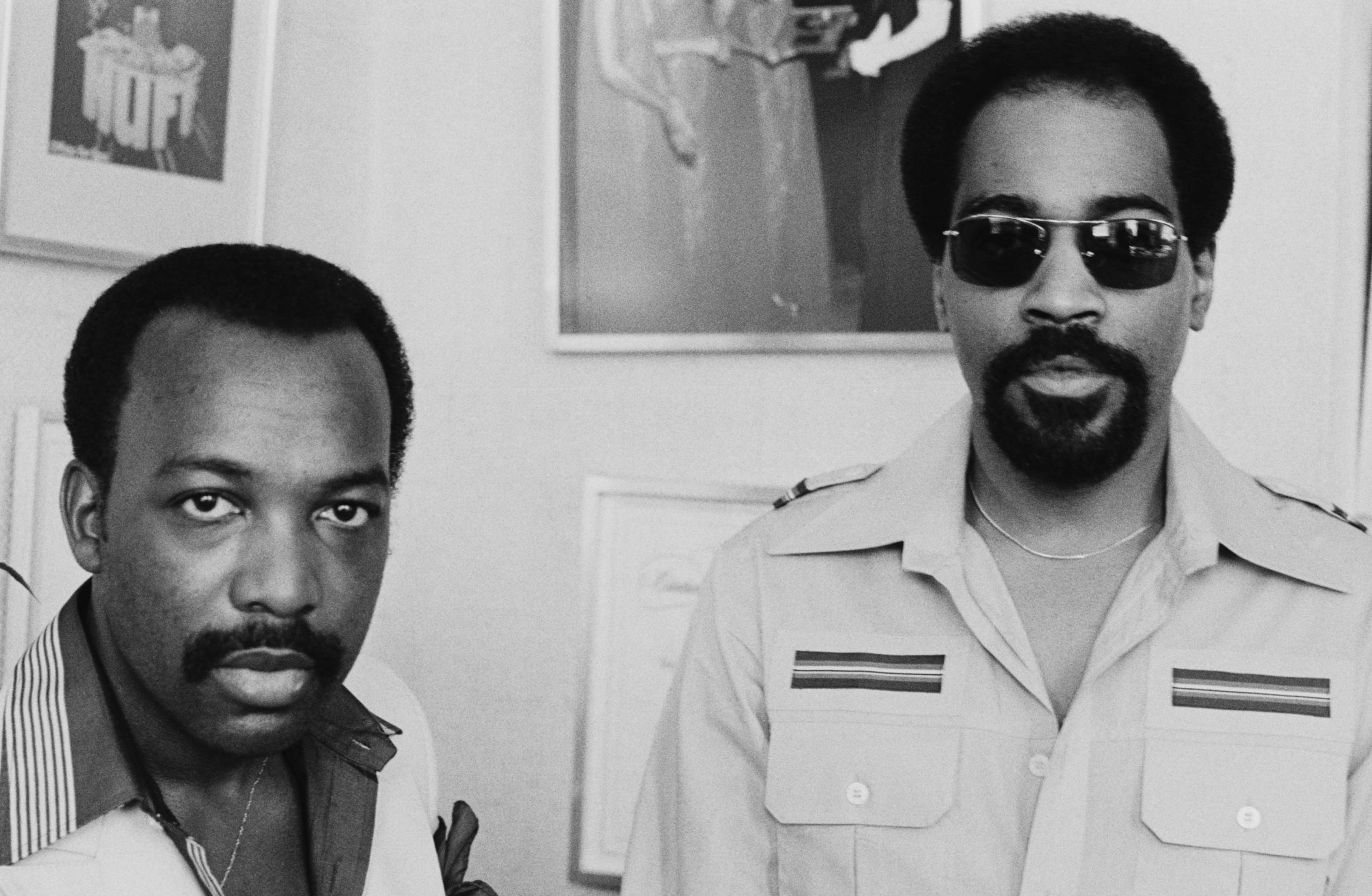 American songwriting and production duo Gamble and Huff in their Philadelphia office, USA, 29th June 1978. They are Leon A...