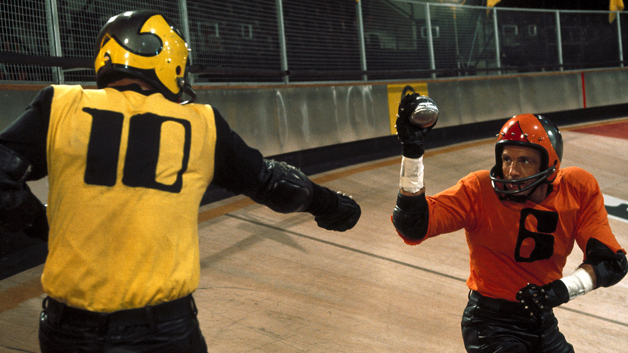 James Caan (rechts) in „Rollerball“
