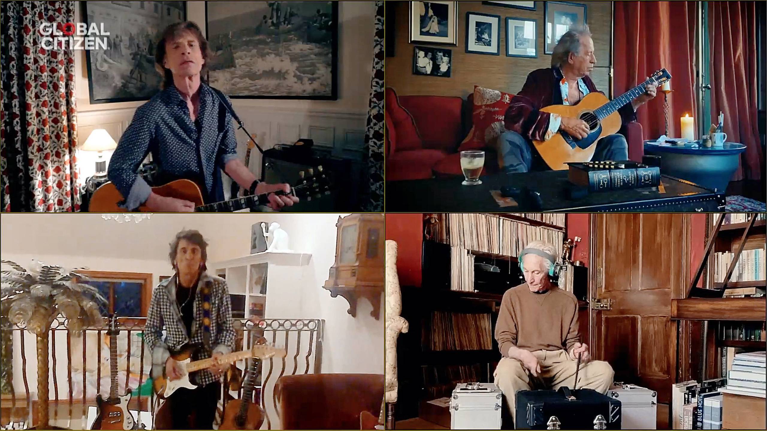 Die Rolling Stones performten schalteten sich per Splitscreen zu