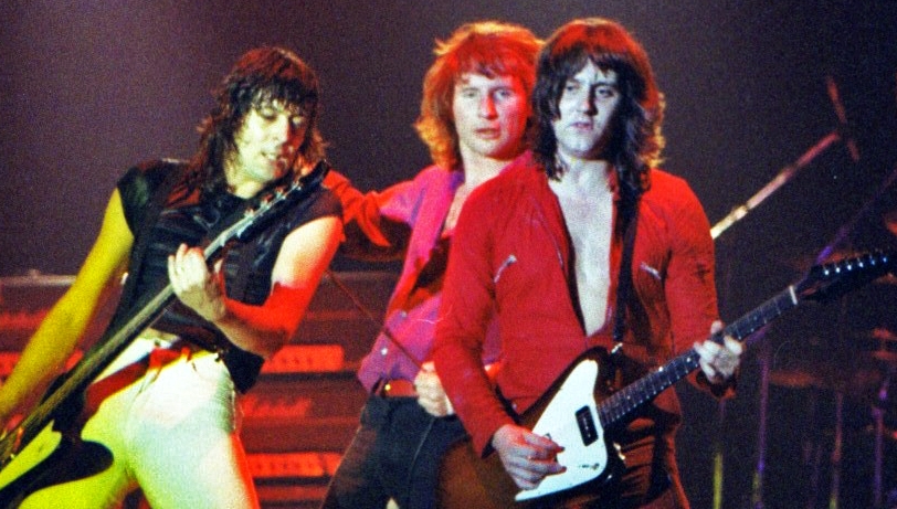 Paul Chapman (1954-2020), hier mit Neil Carter und Phil Mogg