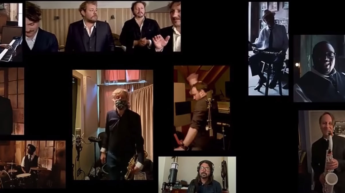 Die Teilnehmer der "When The Saints Go Marchin' In"-Performance für die Preservation Hall in New Orleans