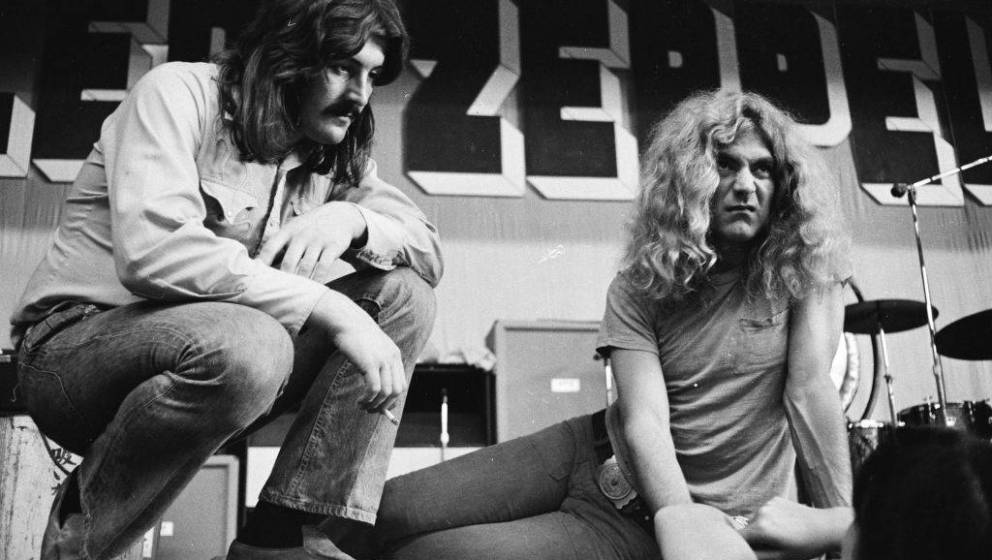 John Bonham und Robert Plant im September 1971