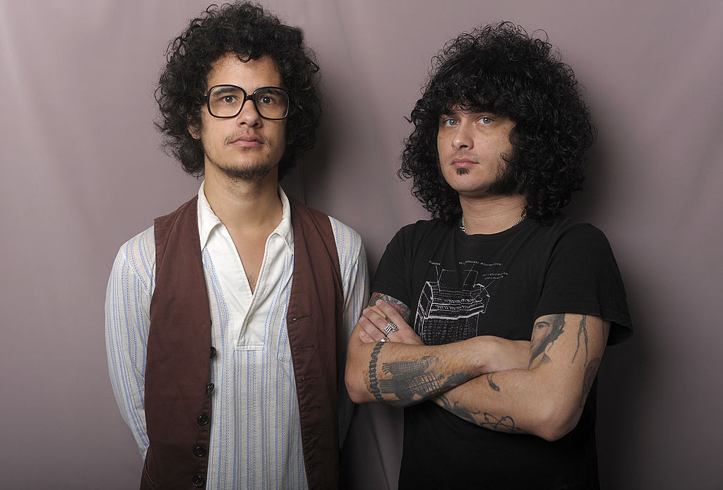 MELBOURNE, AUSTRALIA - JANUARY 26: Omar Rodriguez Lopez and Cedric Bixler-Zavala of the Mars Volta pose for portraits back...