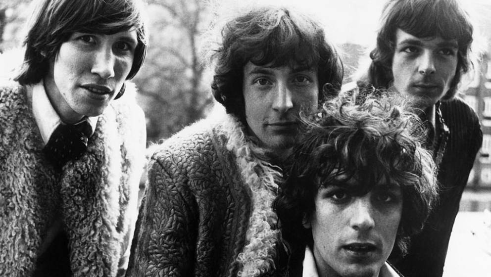 Members of the psychedelic pop group Pink Floyd. From left to right, Roger Waters, Nick Mason, Syd Barrett and Rick Wright.  