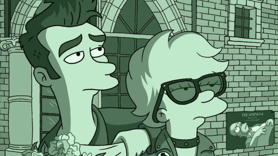 Lisa verehrt Smiths-Sänger Morrissey in der Episode „Panic on the Streets of Springfield“.