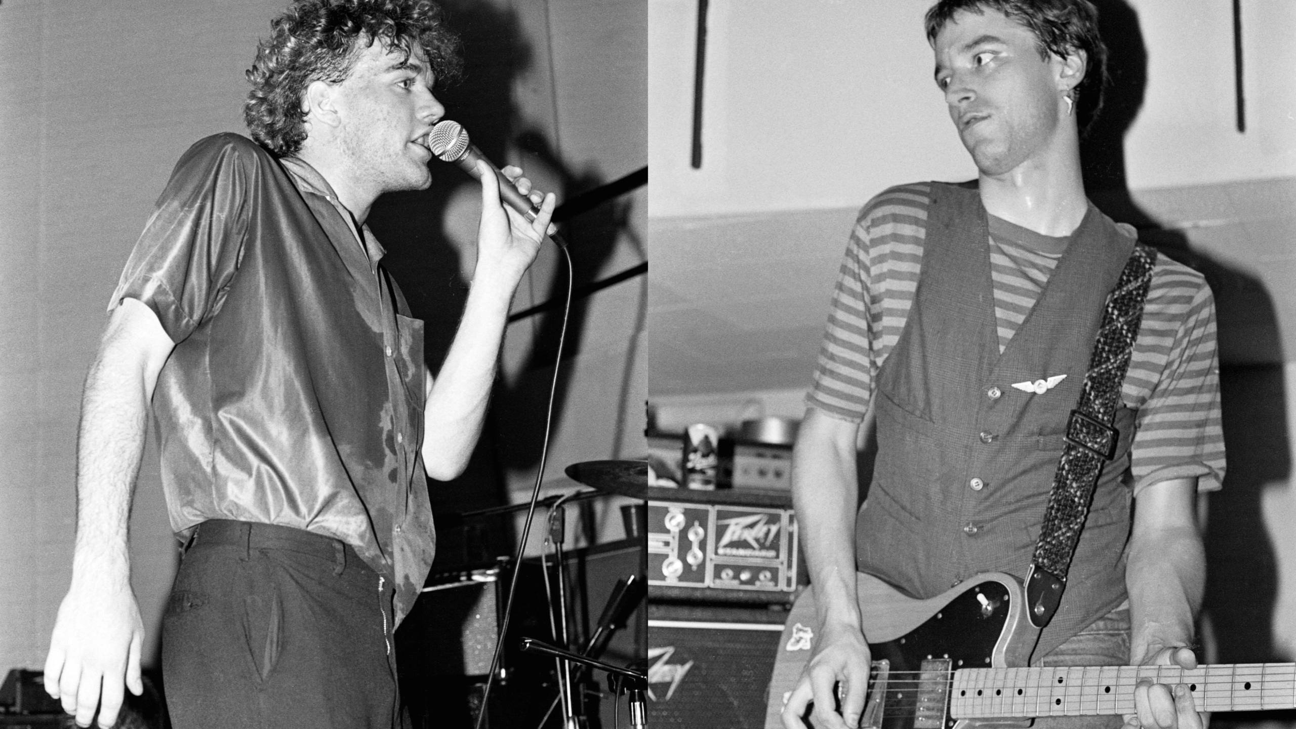 Michael Stipe und Peter Buck von R.E.M. live 1980