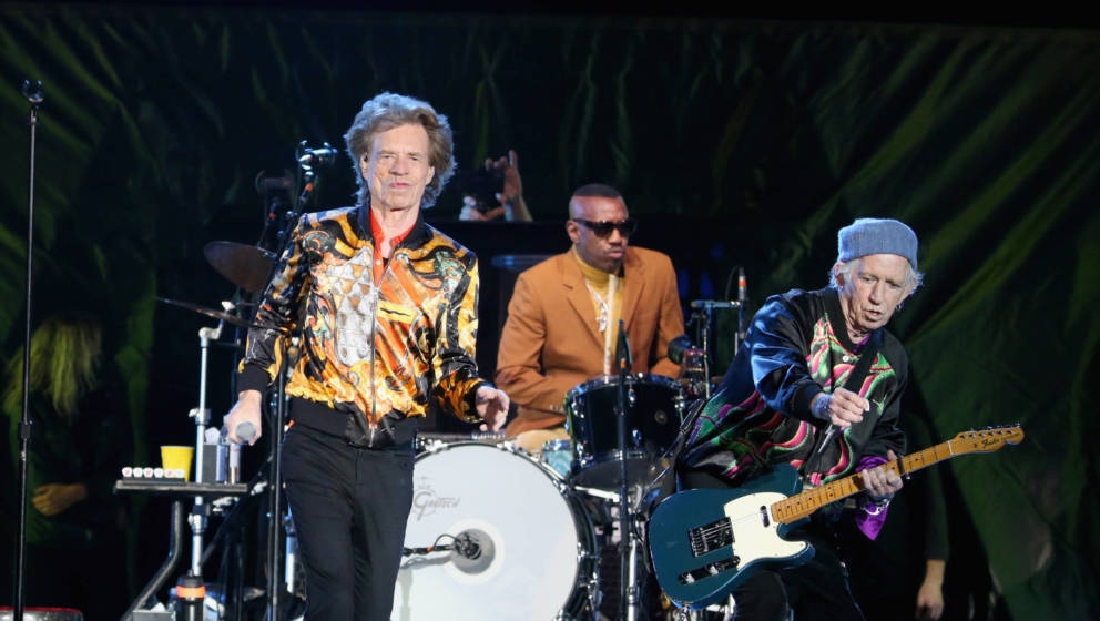  Mick Jagger, Steve Jordan und Keith Richards am 20. November 2021 in Austin, Texas.  