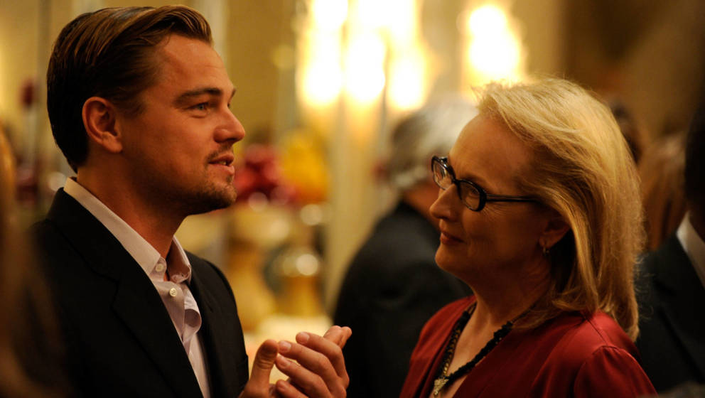 Leonardo DiCaprio im Gespräch mit Schauspieler-Kollegin Meryl Streep.