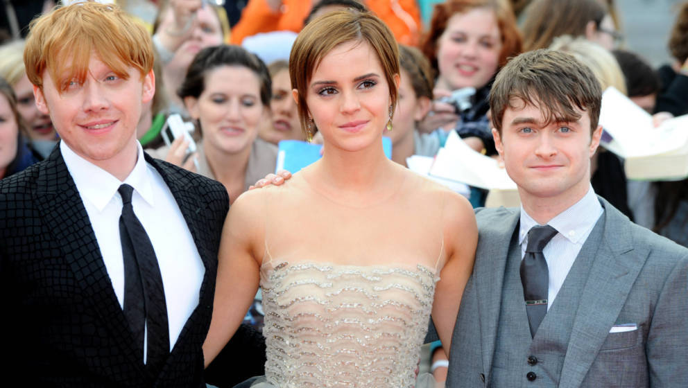Ron, Hermine und Harry alias Rupert Grint, Emma Watson und Daniel Radcliffe.