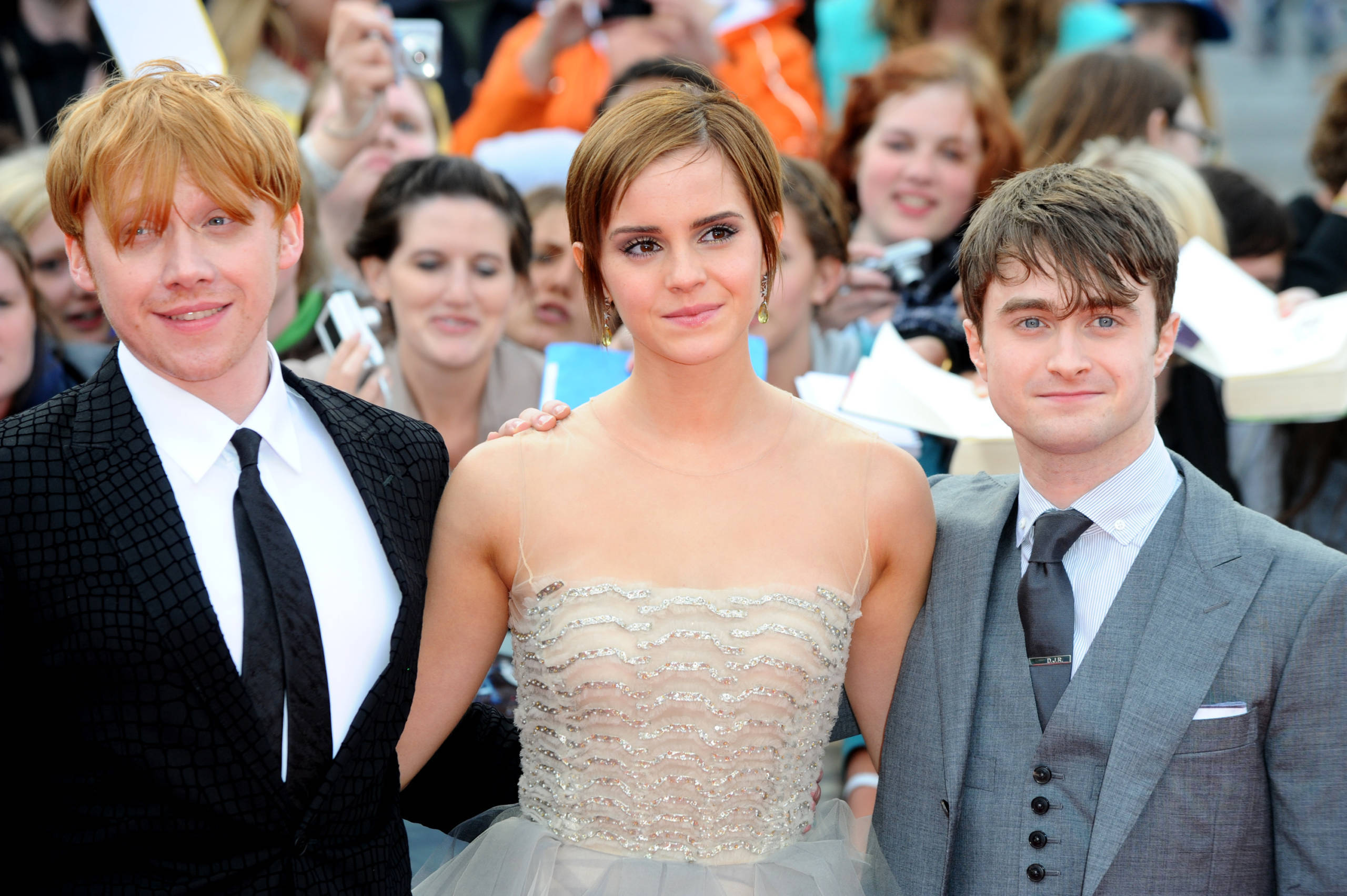 Ron, Hermine und Harry alias Rupert Grint, Emma Watson und Daniel Radcliffe.