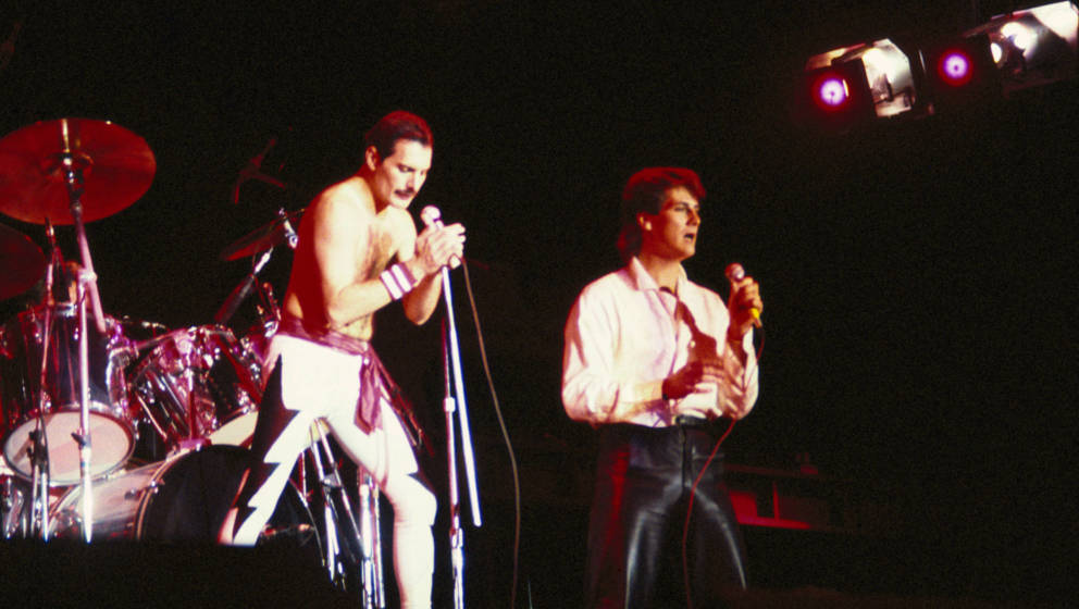 Freddie Mercury und Tony Hadley, 1985. 