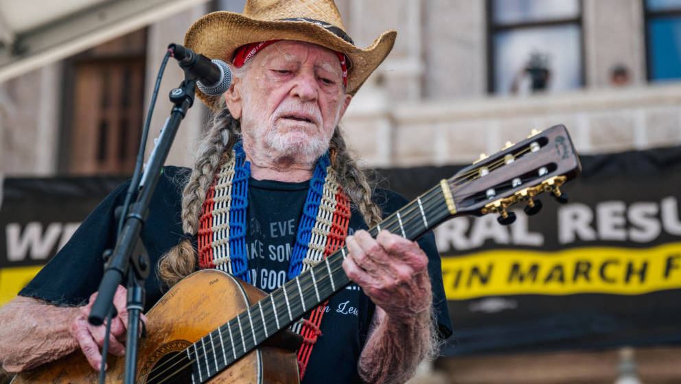 Willie Nelson live in Austin, Texas, 2021. 