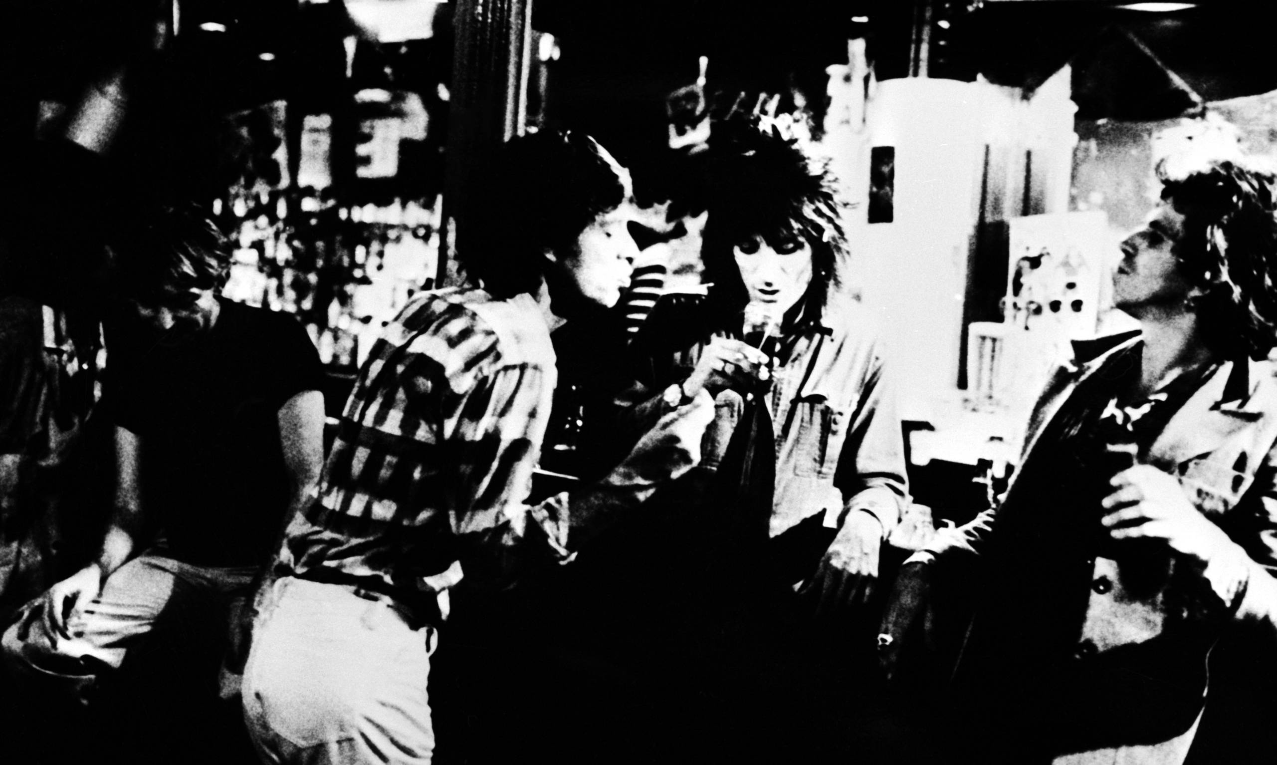 Members of the Rolling Stones at Trax nightclub, New York, 23rd September 1977. Left to right: Charlie Watts, Mick Jagger,...