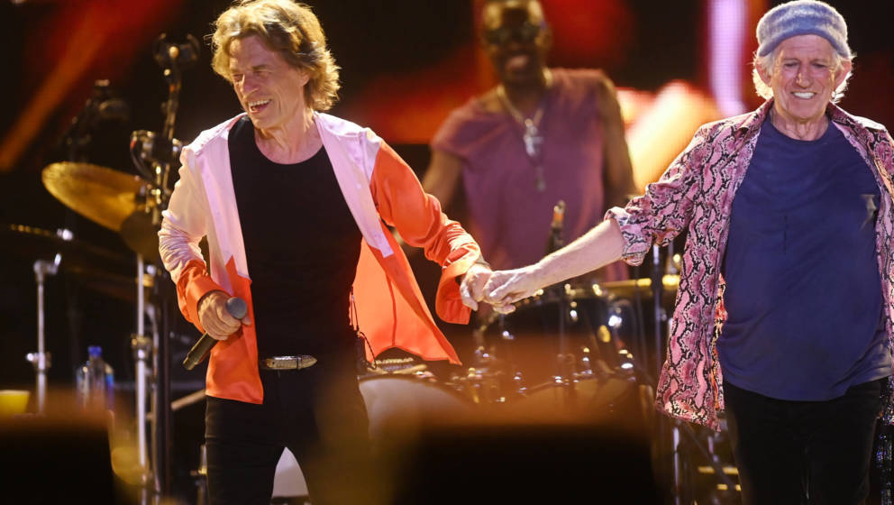 Mick Jagger und Keith Richards, hier beim Madrid-Konzert der Rolling Stones am 1. Juni 2022