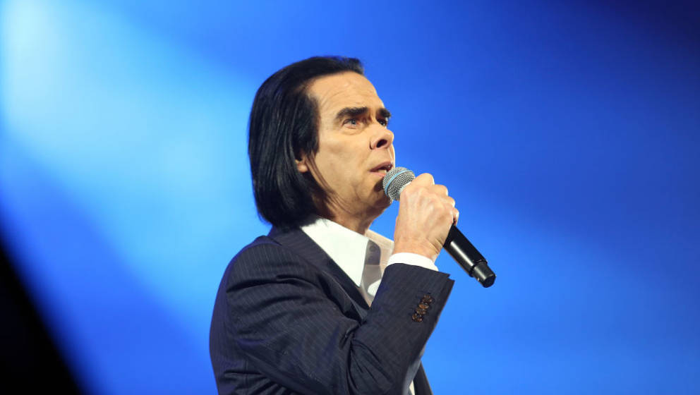 PORTSMOUTH, ENGLAND - OCTOBER 09: Nick Cave performs at Kings Theatre on October 09, 2021 in Portsmouth, England. (Photo by H