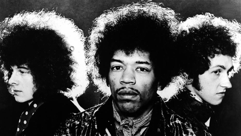 Die Jimi Hendrix Experience, 1968 (l. n. r.): Noel Redding, Jimi Hendrix und Mitch Mitchell