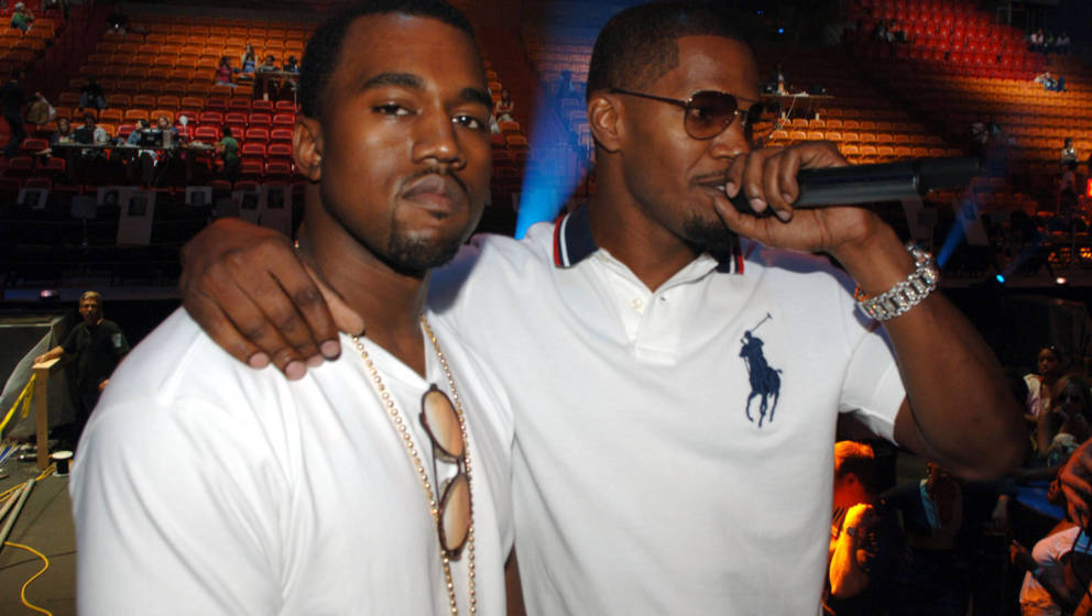 Kanye West und Jamie Foxx während den MTV VMA im Jahr 2005