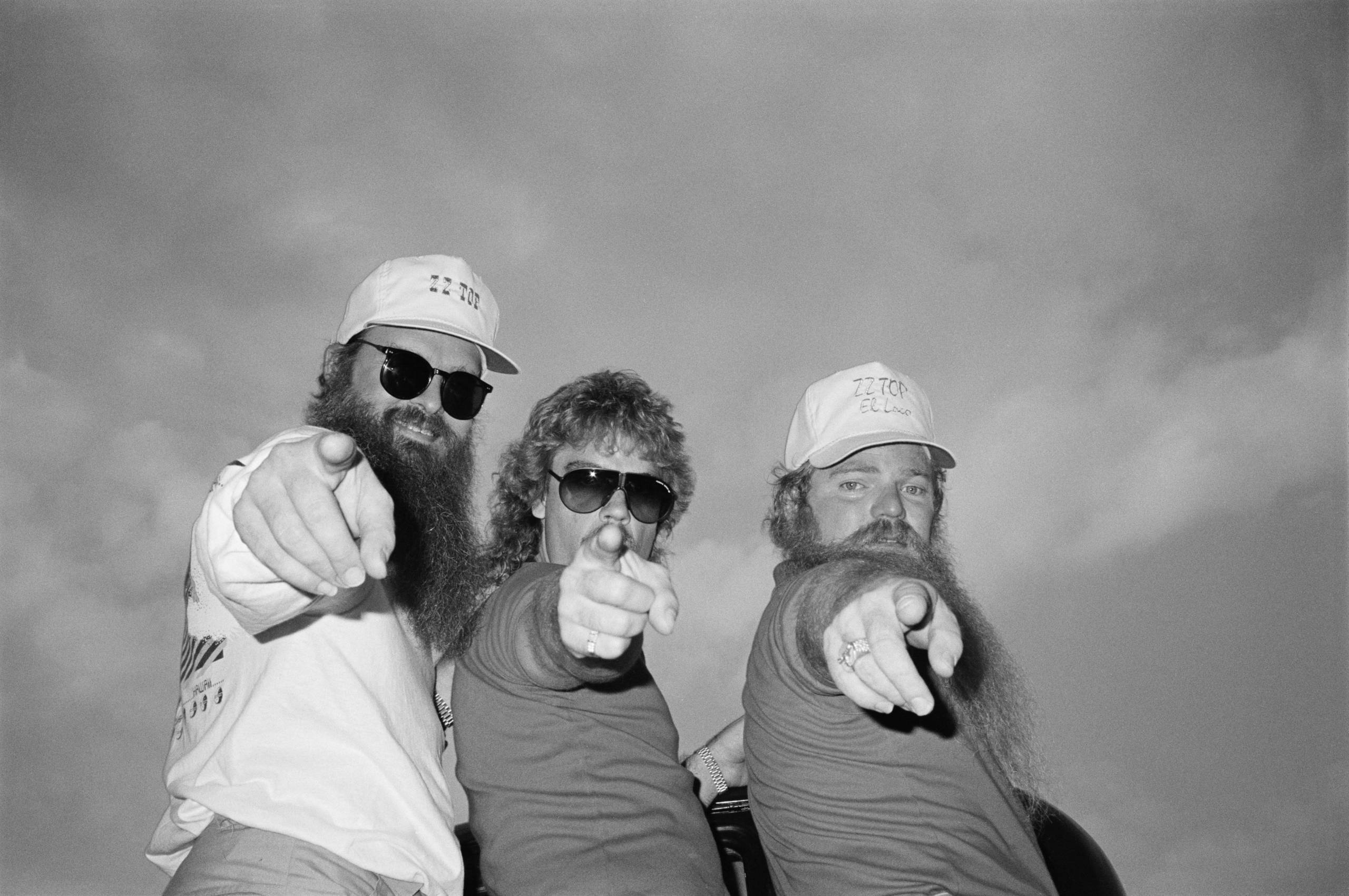 CASTLE DONNINGTON, ENGLAND - 20th AUGUST: ZZ Top posed backstage at the Donnington Festival, Castle Donnington on 20th Aug...