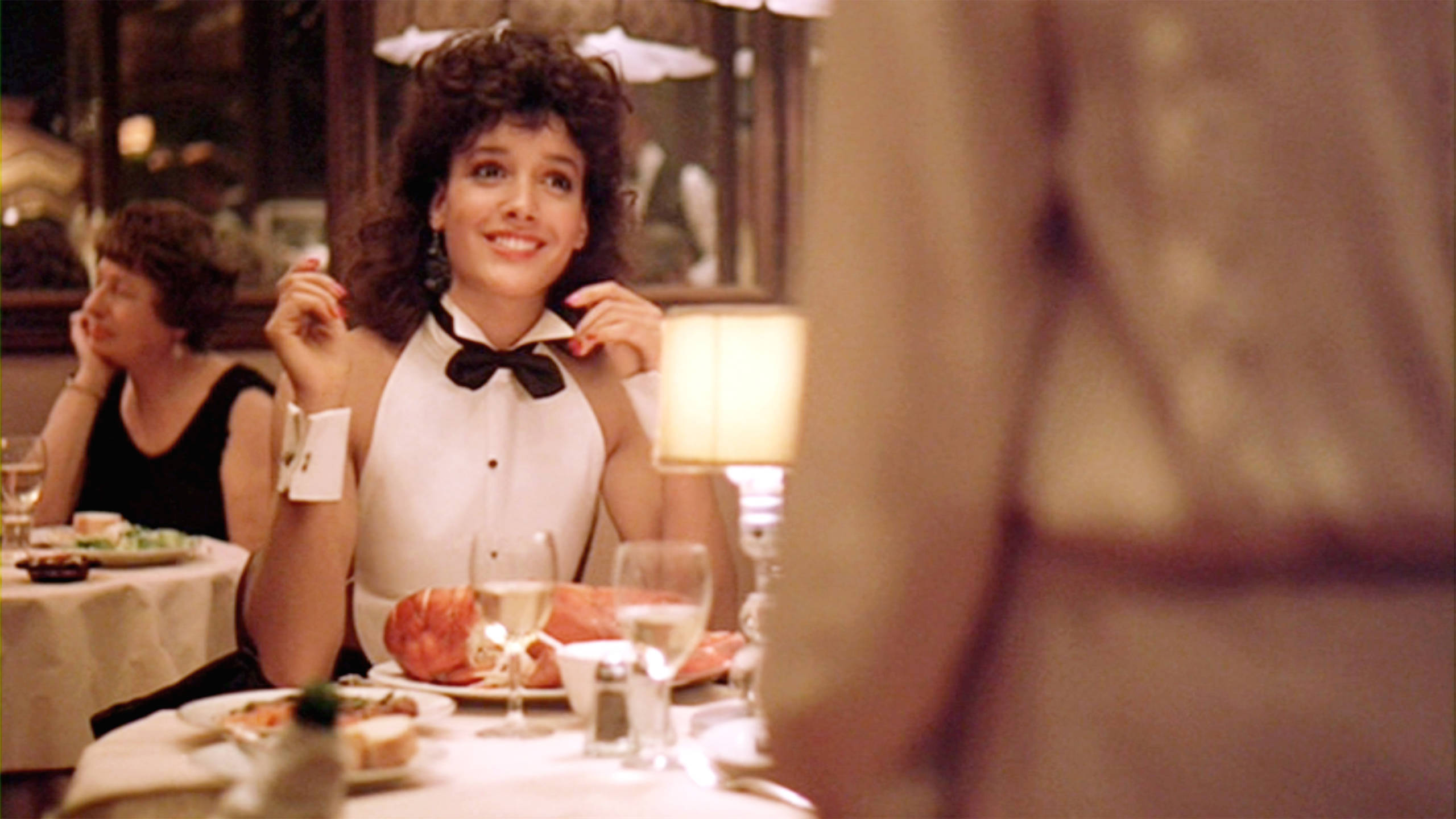 LOS ANGELES - APRIL 15: The movie "Flashdance", directed by Adrian Lyne. Seen here, Jennifer Beals as Alex Owens facing Ka...