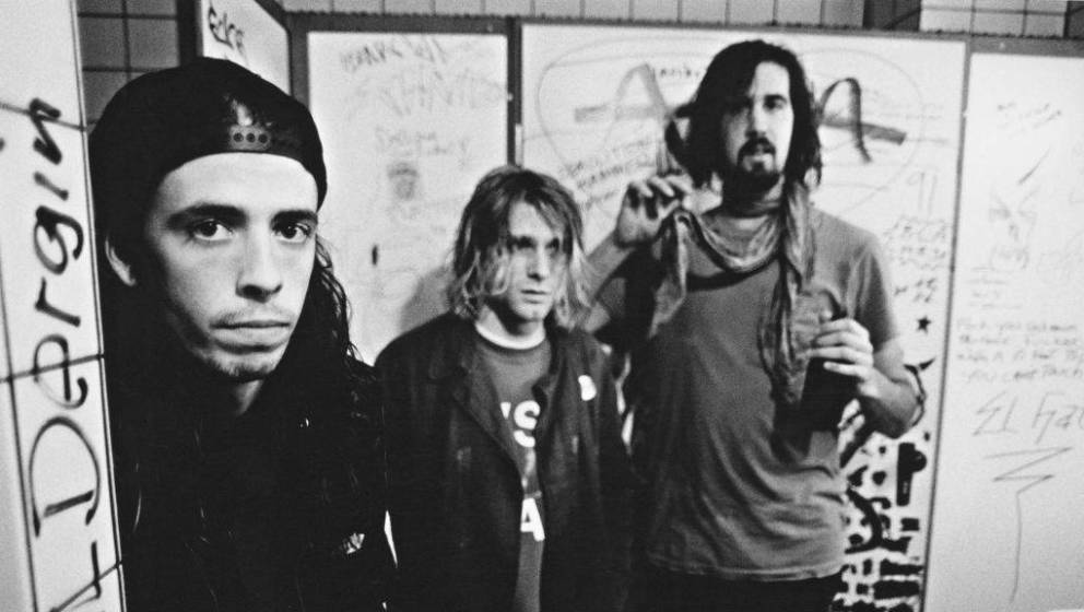 Nirvana nach einem Konzert in Frankfurt, 1991. 