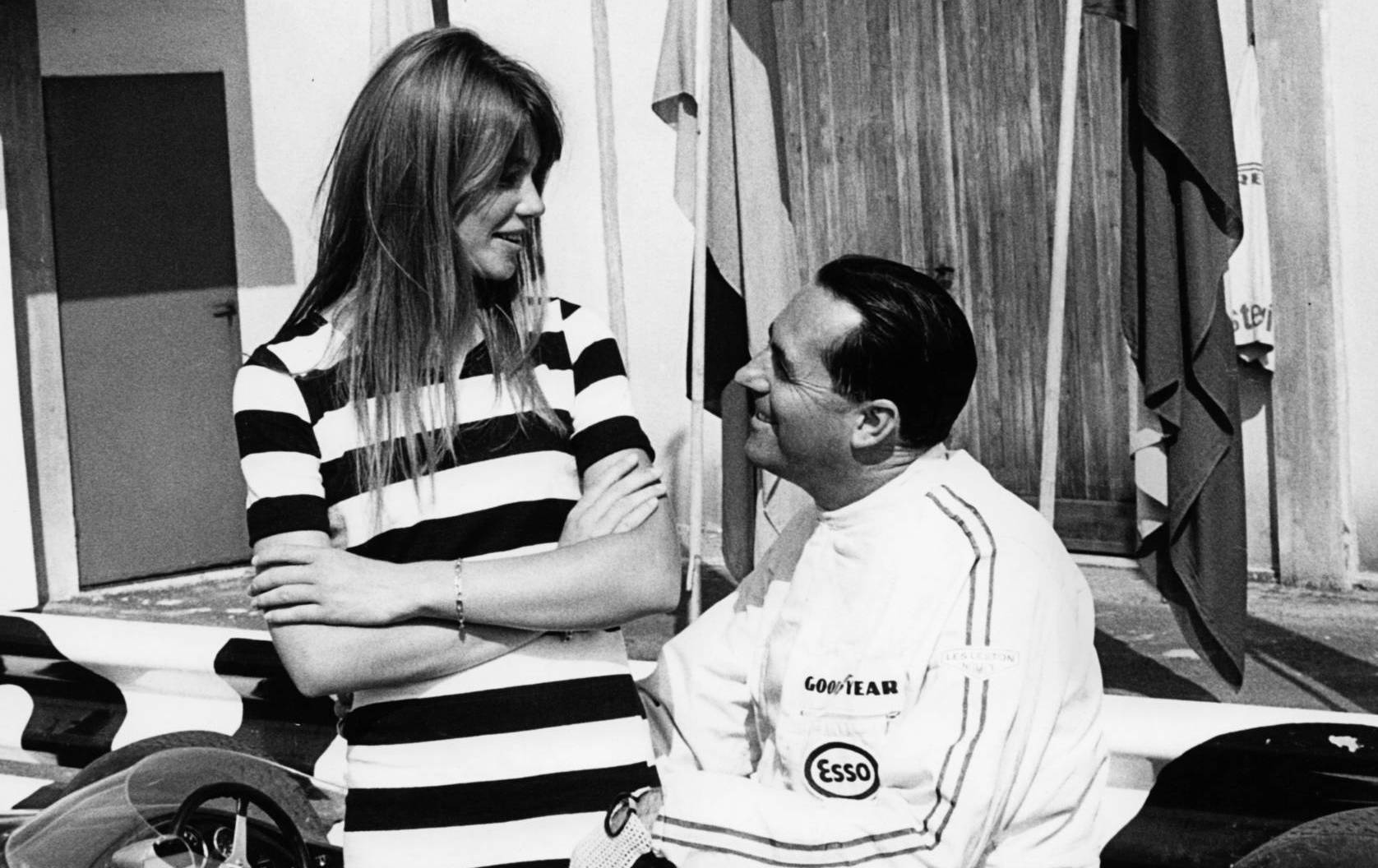 Jack Brabham, Françoise Hardy, Brabham-Repco BT19, Grand Prix of Italy, Autodromo Nazionale Monza, 04 September 1966. Jac...