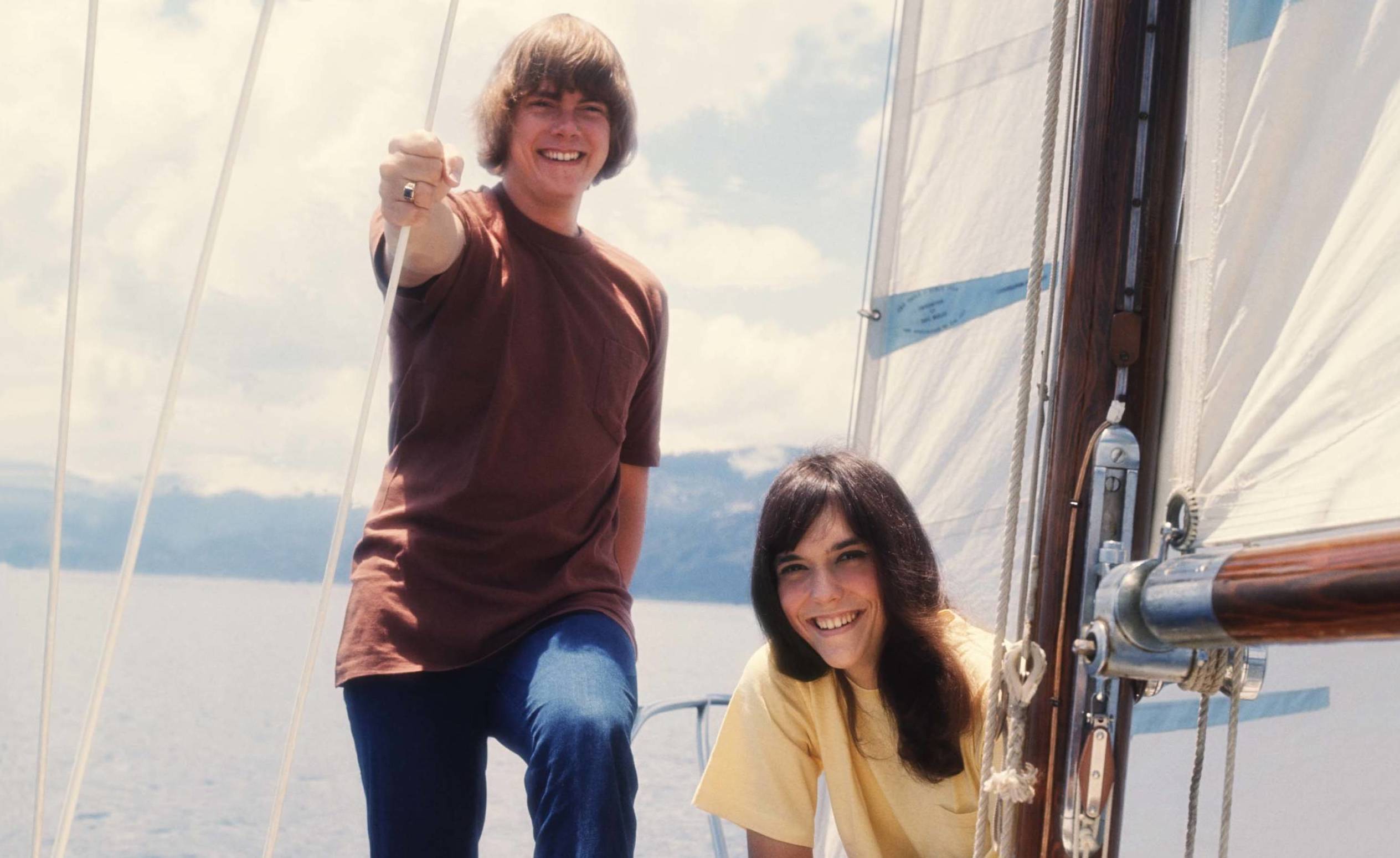UNITED STATES - JUNE 16:  LAKE TAHOE  Photo of CARPENTERS and Karen CARPENTER and Richard CARPENTER, L-R: Richard Carpente...