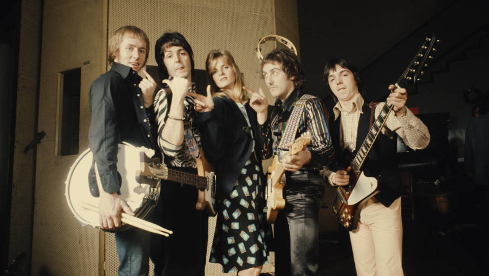 Paul McCartney und die Wings im November 1974.
