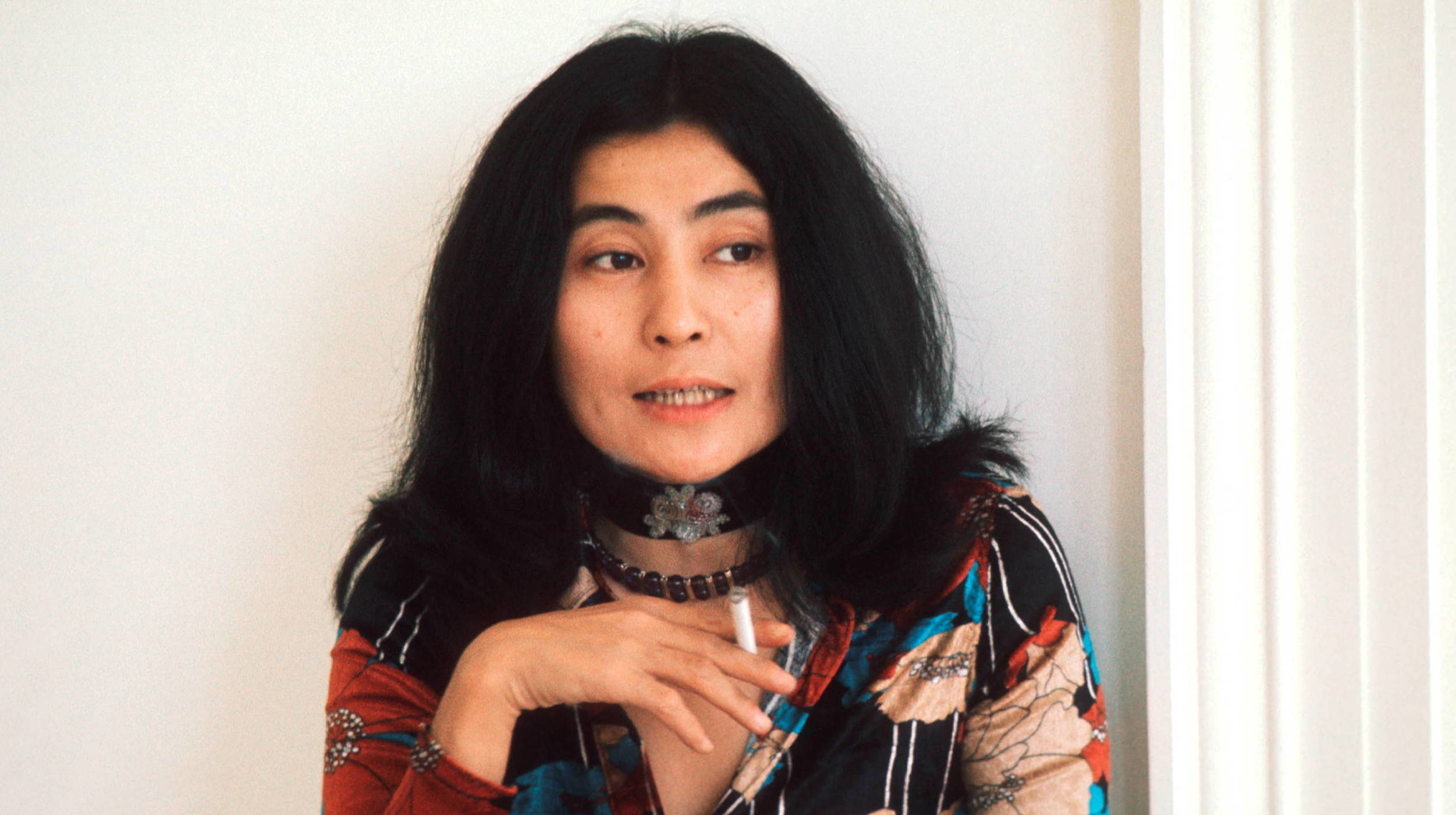 Yoko Ono, at home, during John Lennon interview, Tittenhurst Park, near Ascot, Berkshire, July 1971. (Photo by Michael Put...