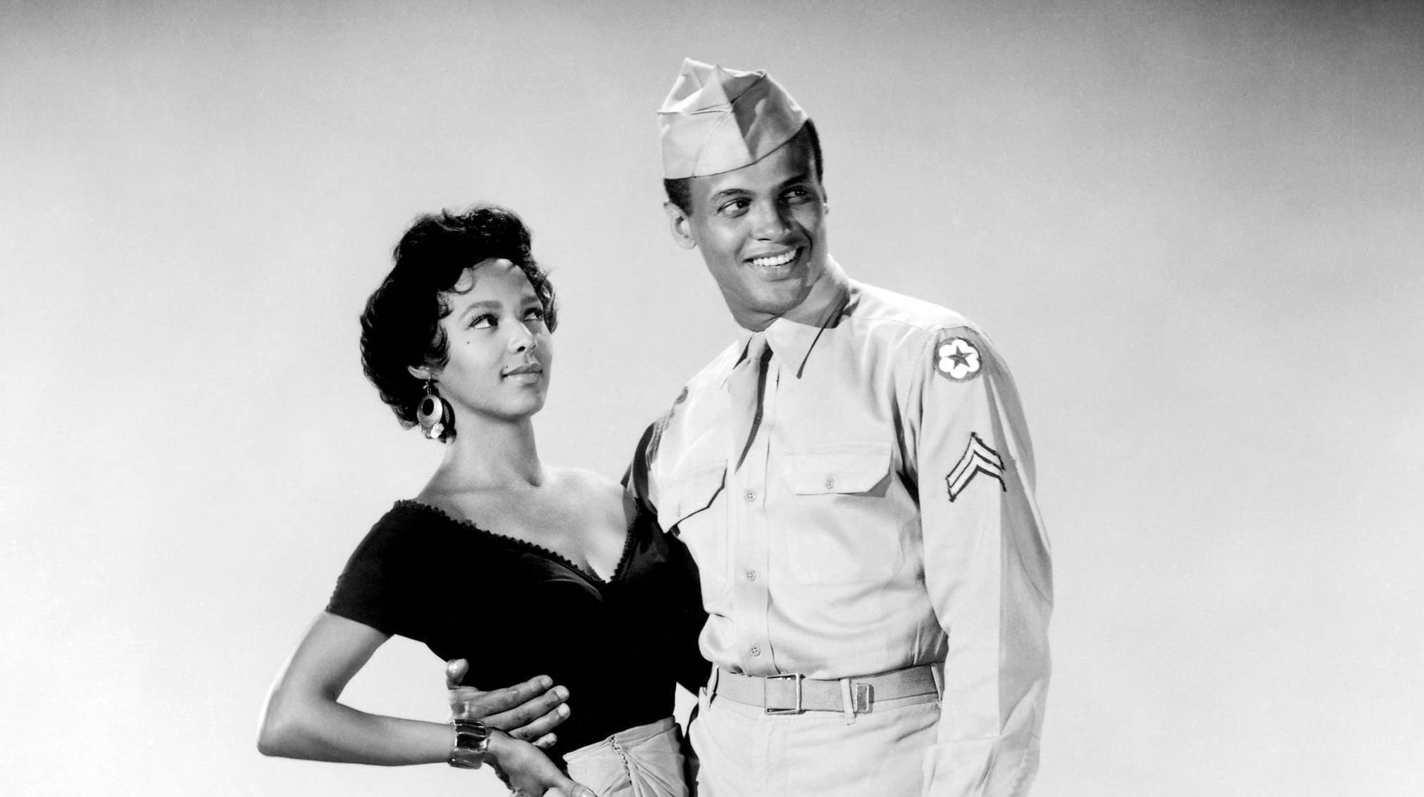 Actors Dorothy Dandridge and Harry Belafonte in a publicity still for the film 'Carmen Jones', 1954.   (Photo by Silver Sc...