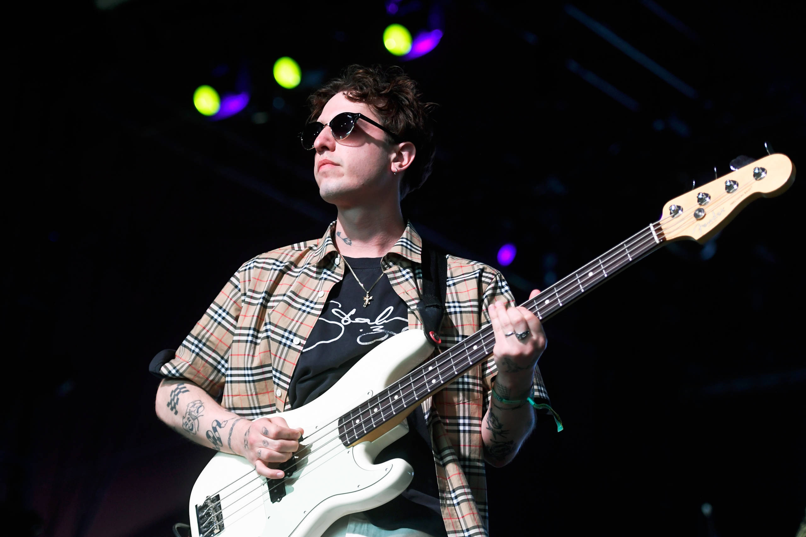 Dustin Payseur, Gründer der Beach Fossils, bei deren Auftritt 2019 in Indio, Kalifornien.  (Photo by Frazer Harrison/Gett...
