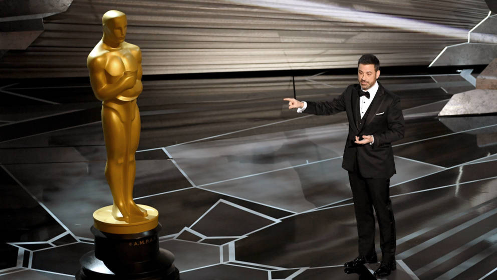 Jimmy Kimmel als Moderator der Oscars-Bühne, hier 2018