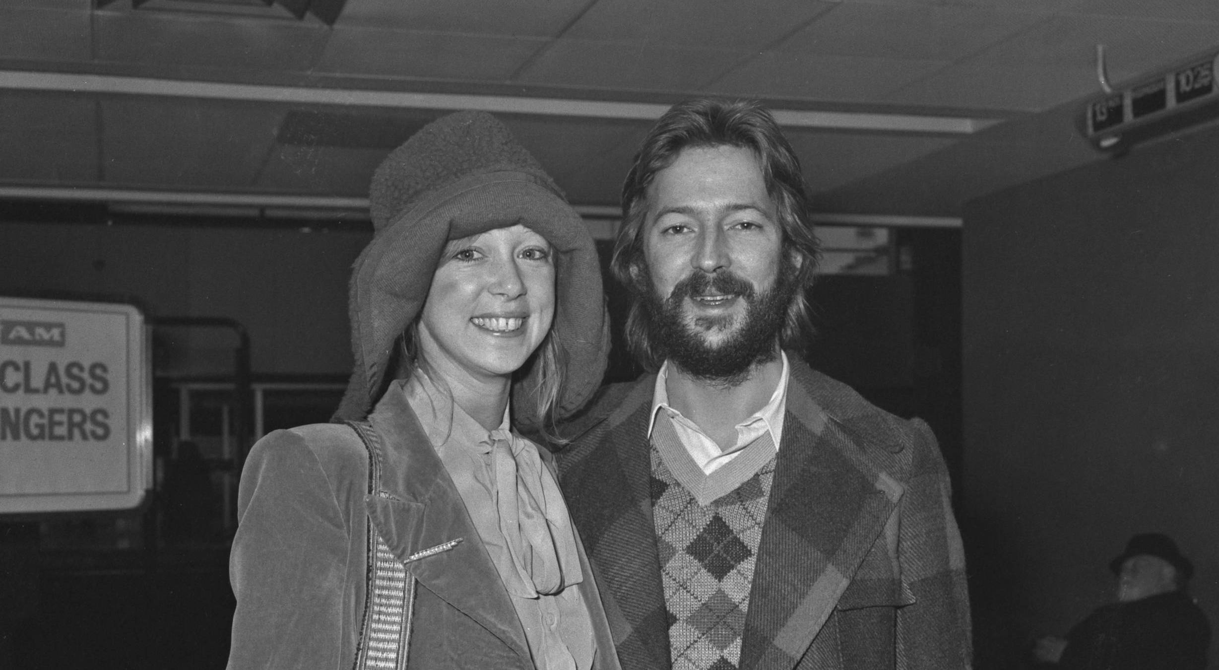 English guitarist and singer Eric Clapton with model Pattie Boyd, the wife of George Harrison of the Beatles, UK, 14th Nov...