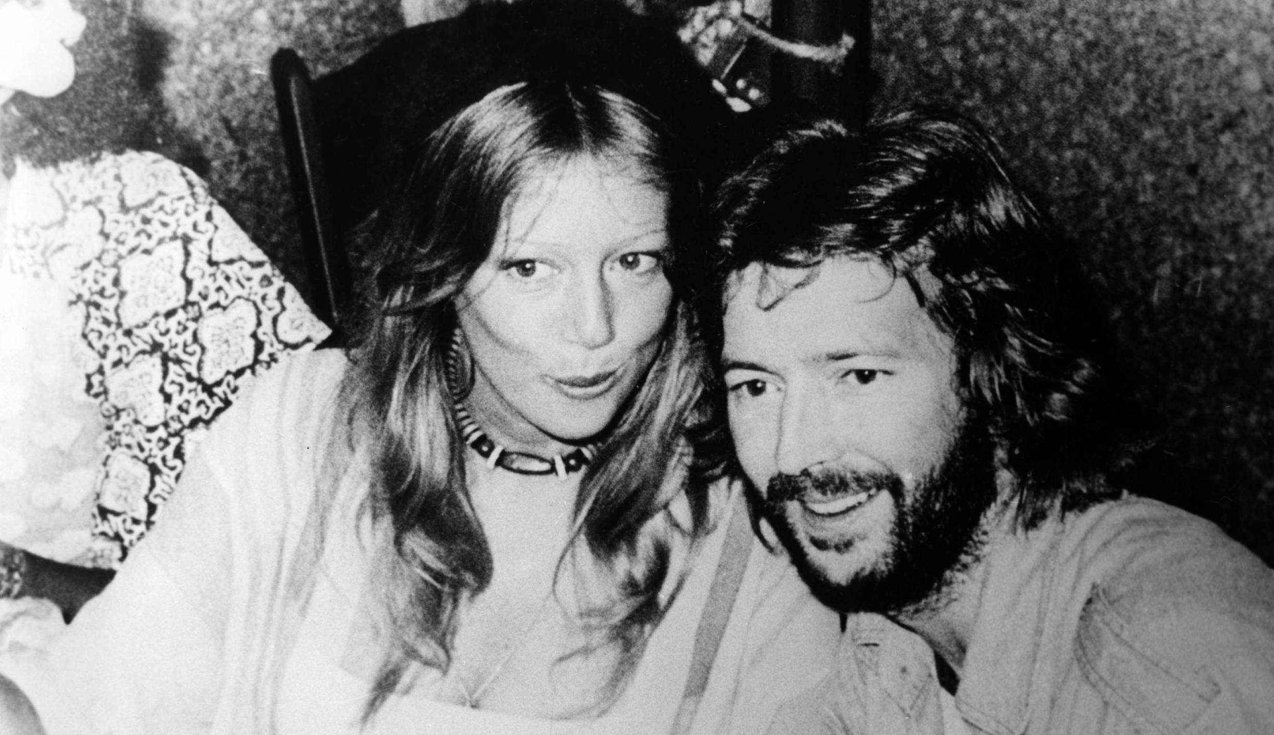 UNITED STATES - OCTOBER 01:  HOLLYWOOD  Photo of Patti BOYD and Eric CLAPTON, Patti Boyd & Eric Clapton posed at a party a...