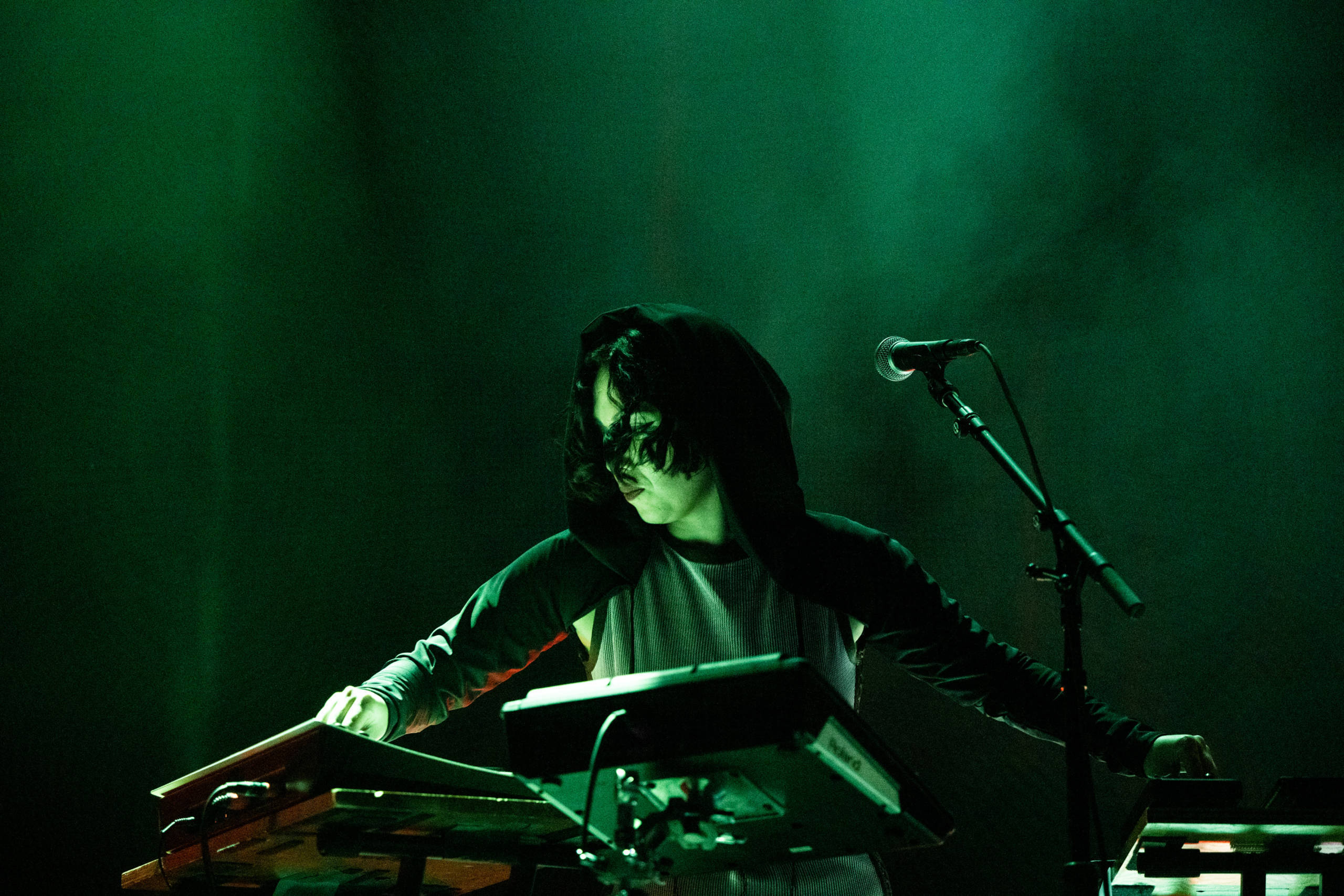 INGLEWOOD, CALIFORNIA - MARCH 28: Singer Kelly Lee Owens performs onstage at The Kia Forum on March 28, 2023 in Inglewood,...