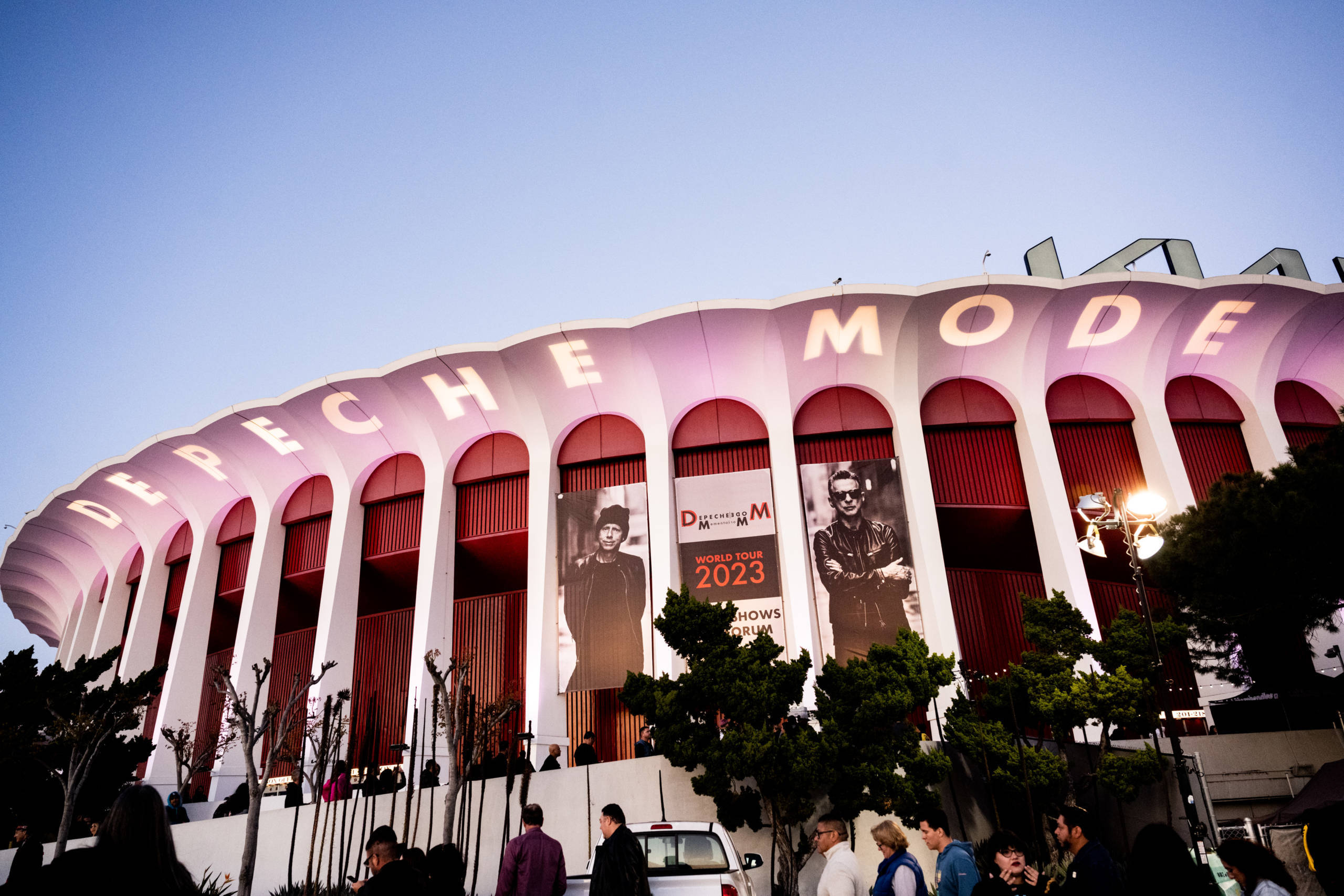 INGLEWOOD, CALIFORNIA - MARCH 28: A view of the The Kia Forum before the Depeche Mode concert on March 28, 2023 in Inglewo...