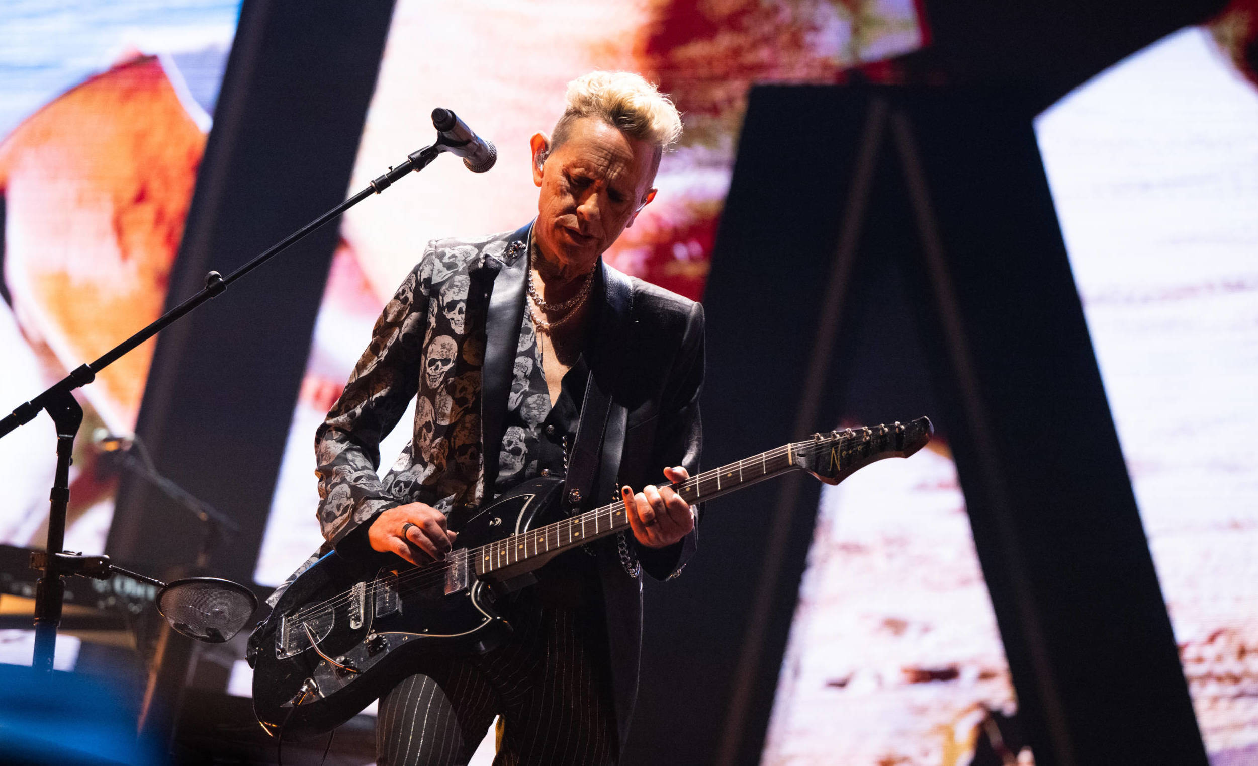 INGLEWOOD, CALIFORNIA - MARCH 28: Musician Martin Gore of Depeche Mode performs onstage during the 'Memento Mori' tour at ...