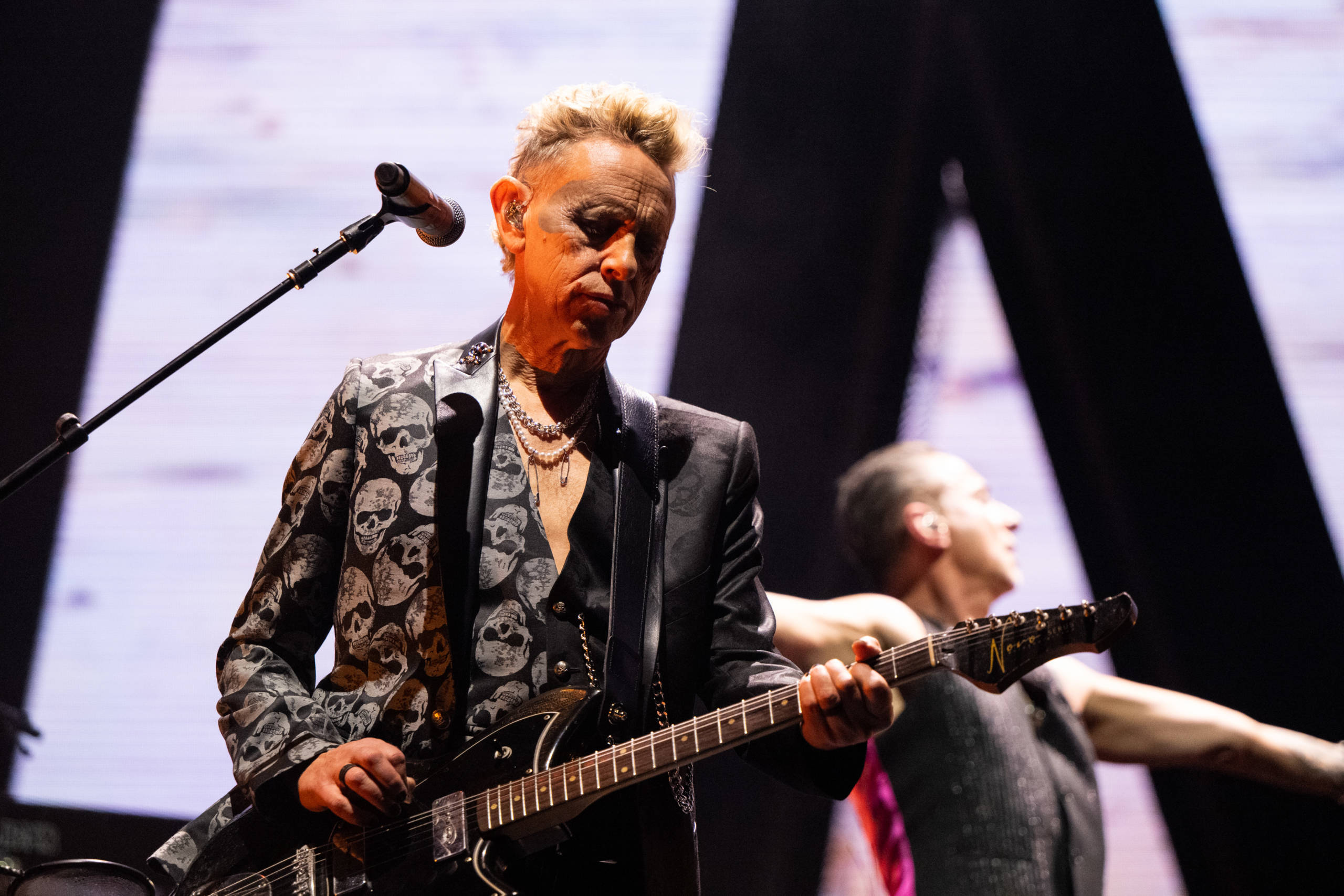 INGLEWOOD, CALIFORNIA - MARCH 28: Musician Martin Gore of Depeche Mode performs onstage during the 'Memento Mori' tour at ...