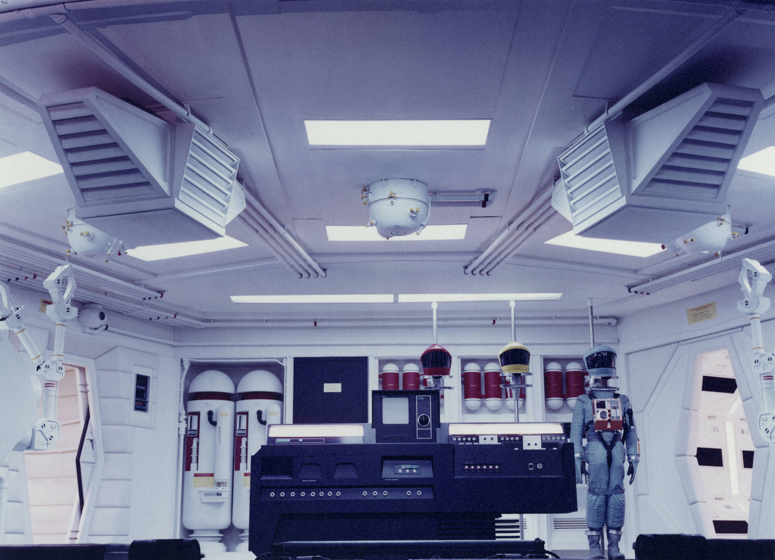 The pod bay set during the filming of '2001: A Space Odyssey', 1966. (Photo by Keith Hamshere/Getty Images)