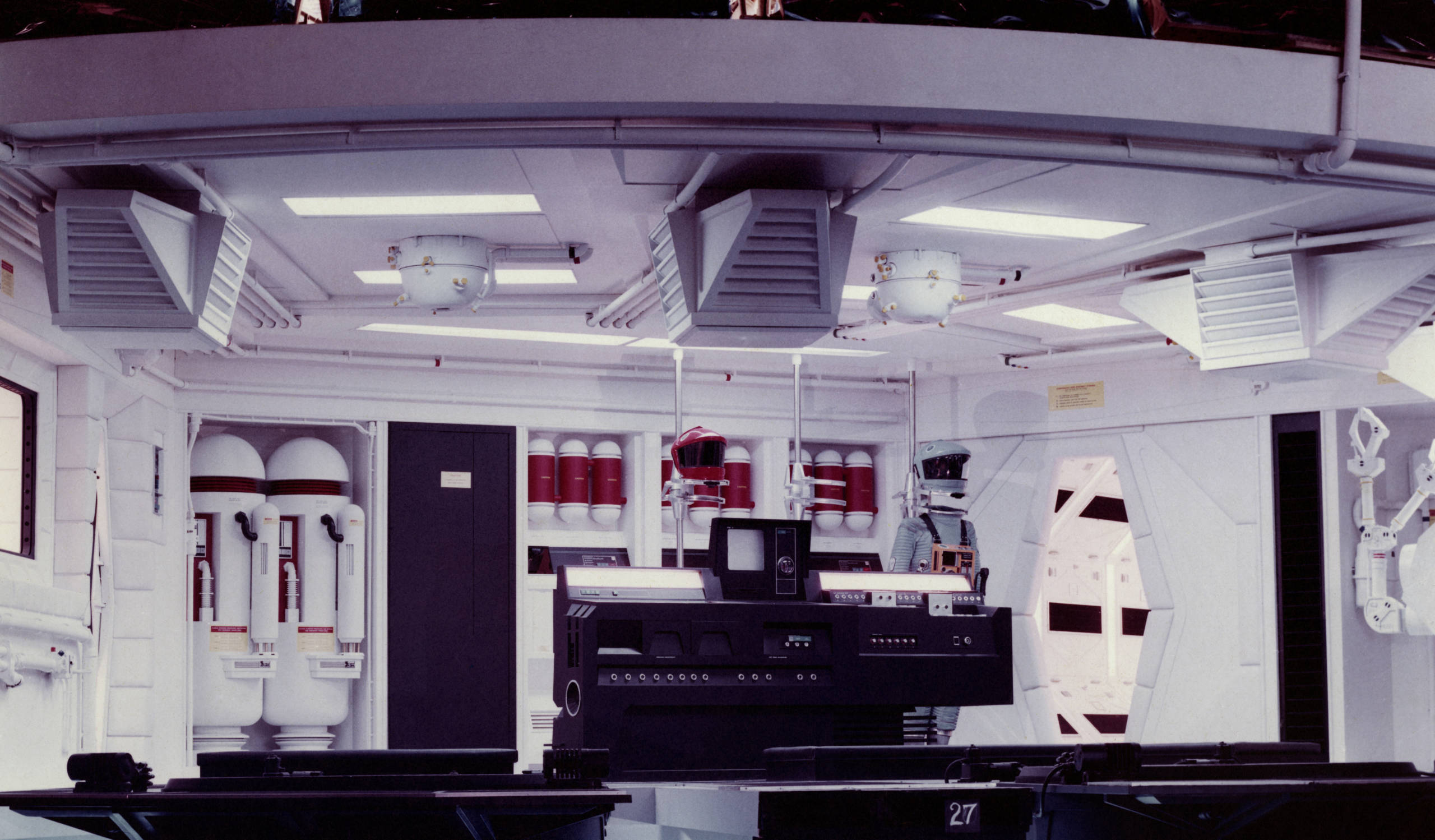 The pod bay set during the filming of '2001: A Space Odyssey', 1966. (Photo by Keith Hamshere/Getty Images)