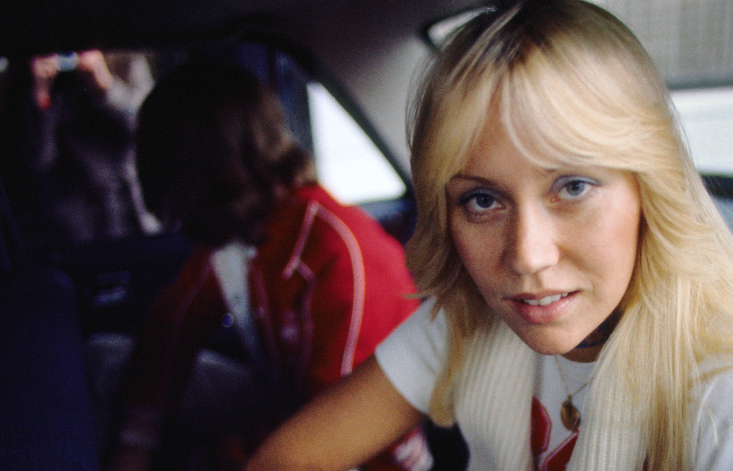 Agnetha Faltskog of Abba arrives in a car to appear on a Dutch TV show 'een van de acht', The Hague, Netherlands, November...