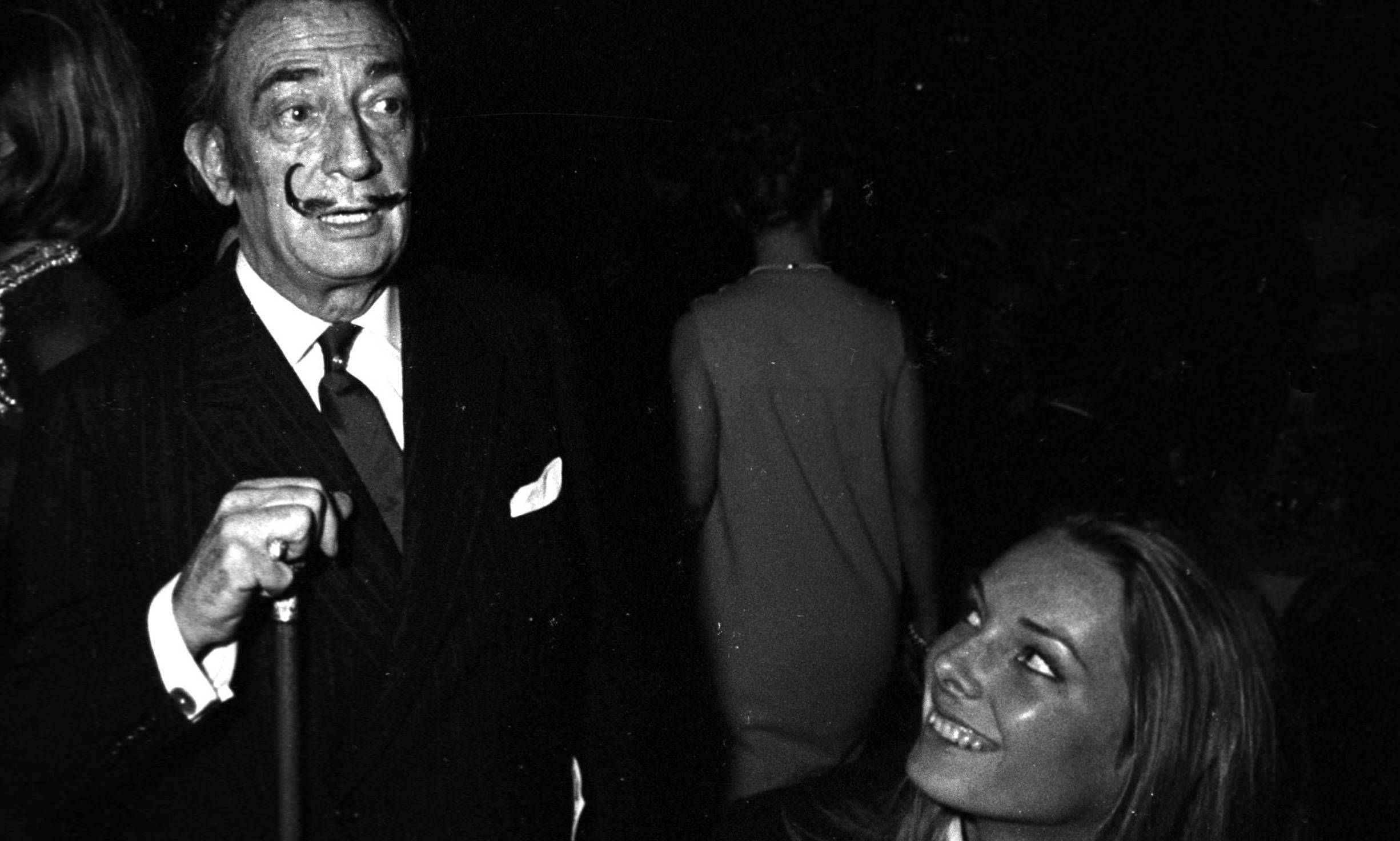 Artist Salvador Dali and Amanda Lear attending 'Martha Salutes Valentino Fashion Show' on February 22, 1967 at the St. Reg...