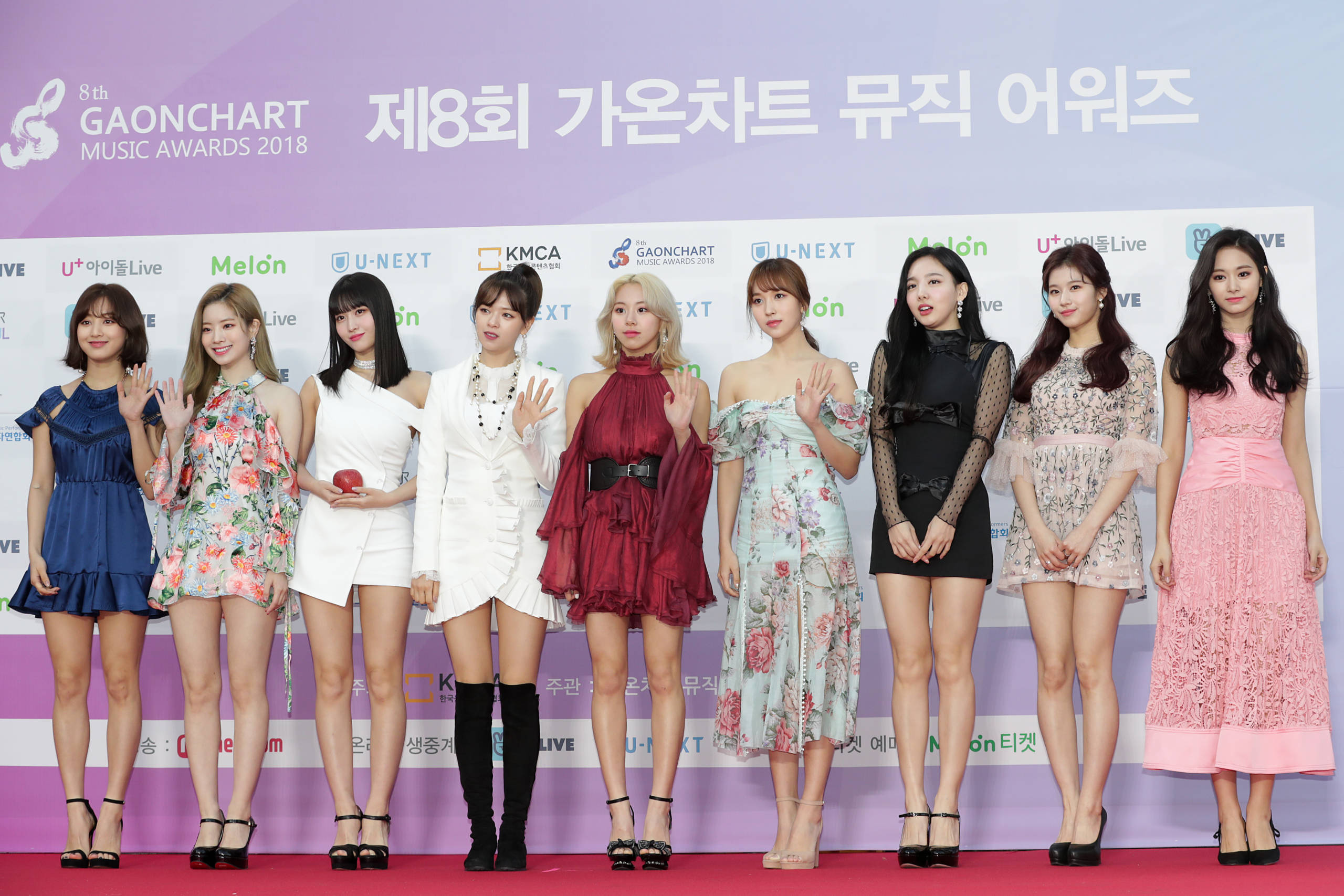 TWICE bei den „Gaon Chart K-Pop Awards“ am 23. Januar 2019 in Seoul.