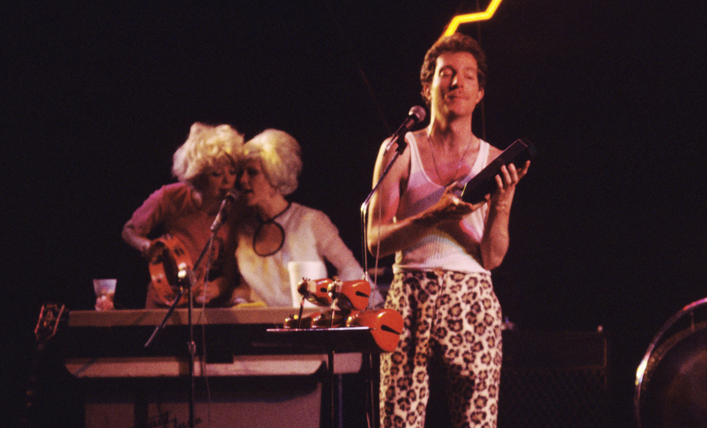 ATHENS, GA - MAY 20: (L-R) Vocalist Cindy Wilson, vocalist-keyboardist Kate Pierson and vocalist Fred Schneider of The B-5...