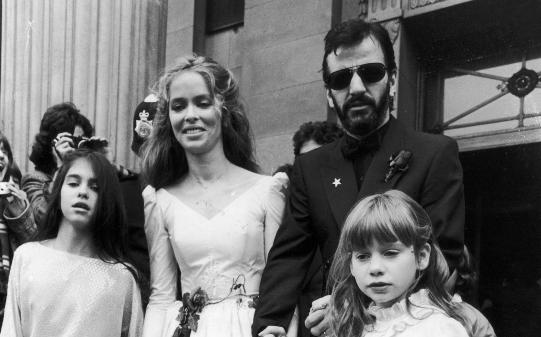 27th April 1981:  Left to right, Francesca Gregorini, American actress Barbara Bach, English musician Ringo Starr, and Lee...
