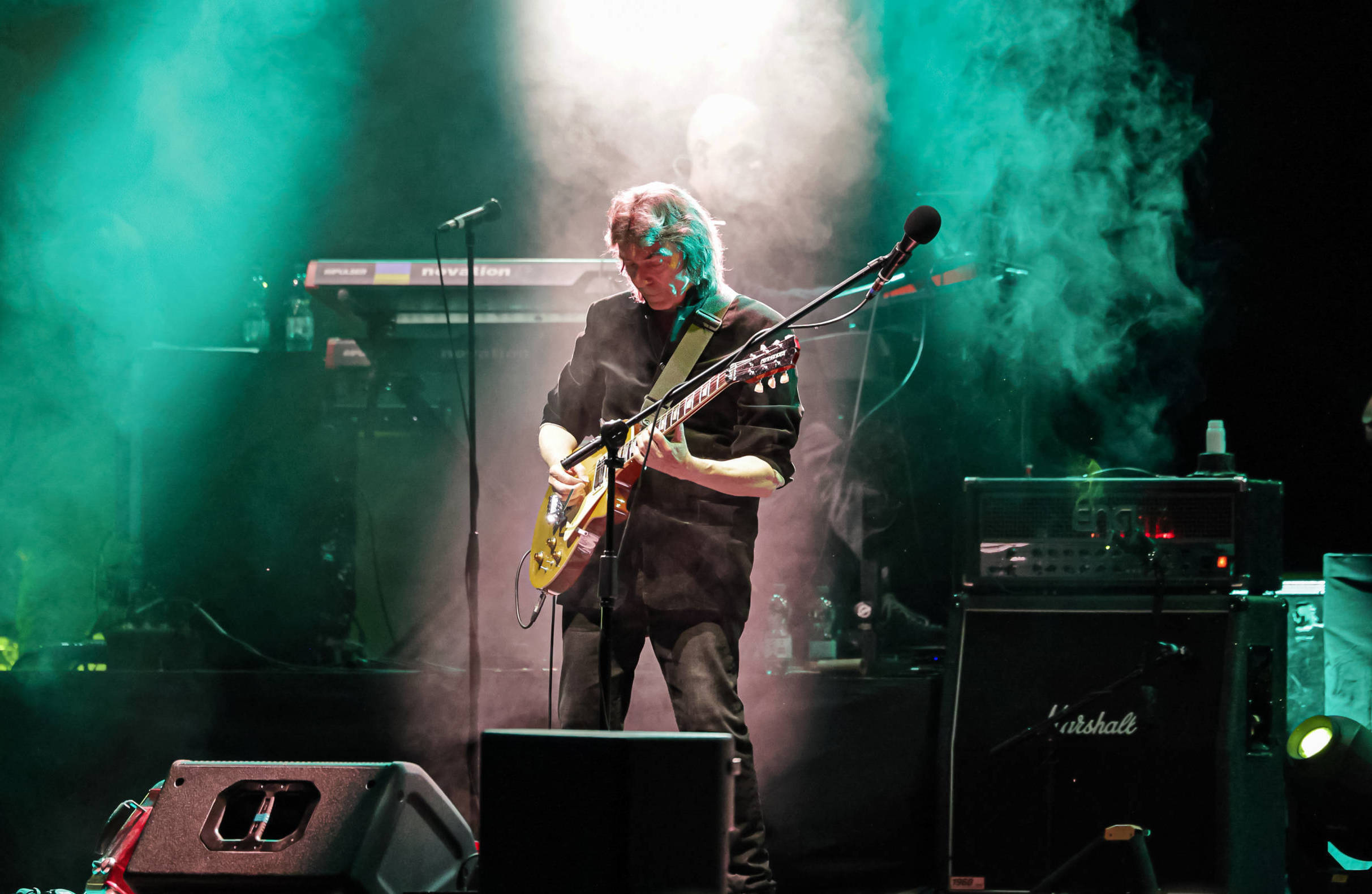BERLIN, GERMANY - APRIL 26:  Steve Hackett performs live on stage during a concert at the Verti Music Hall on April 26, 20...
