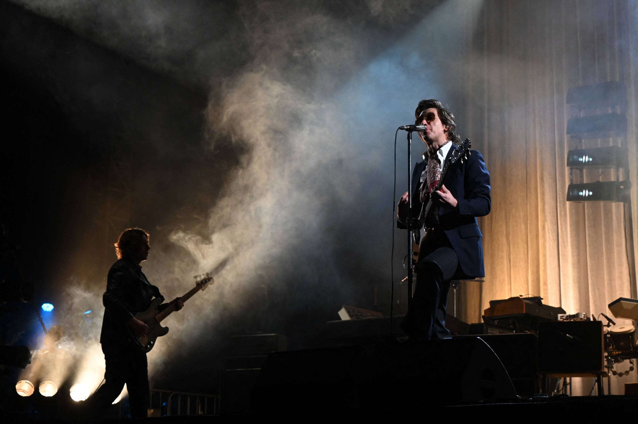 Alex Turner of the Arctic Monkeys performs at the Clockenflap music festival in Hong Kong on March 3, 2023. (Photo by Pete...