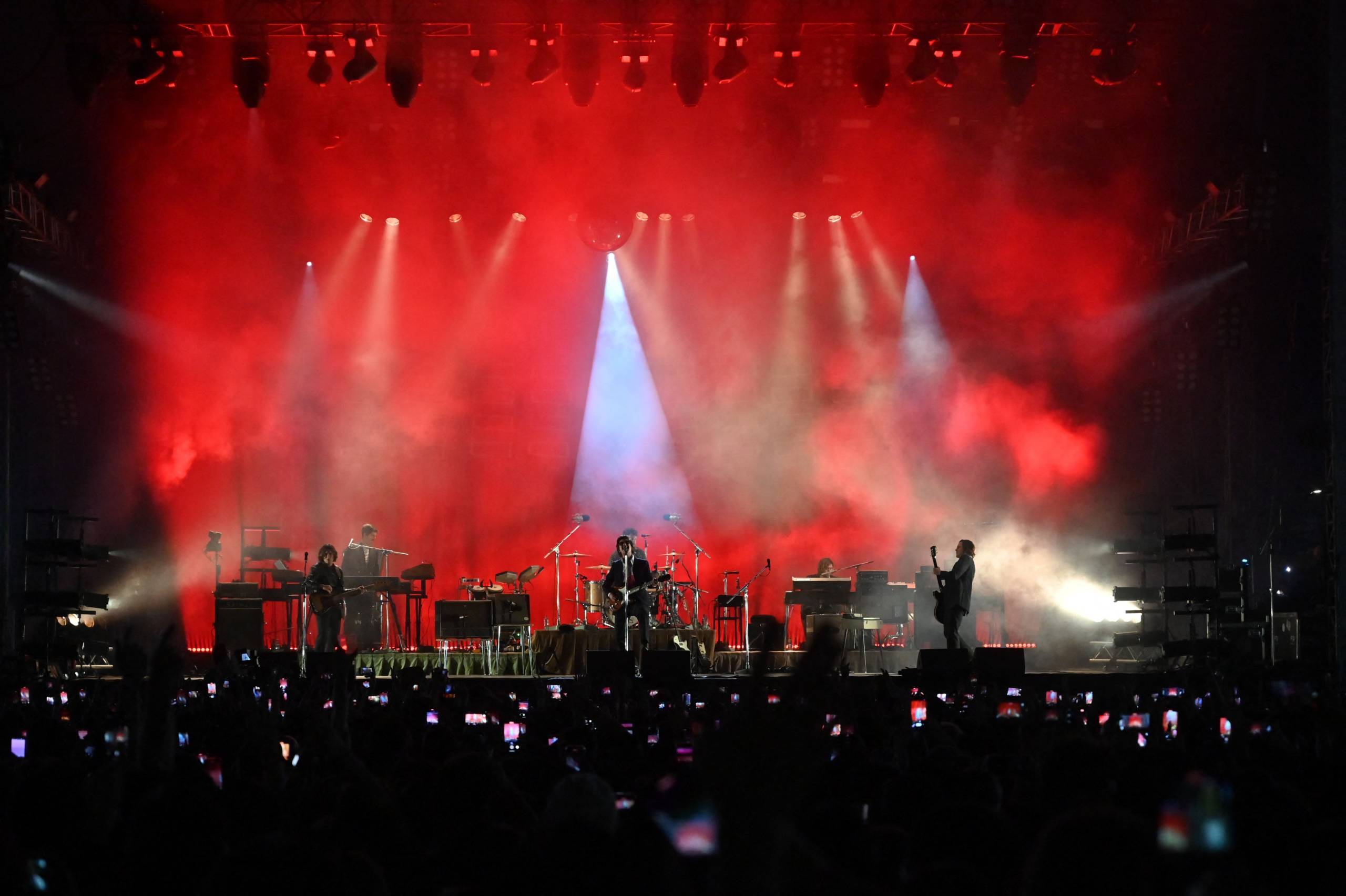 The Arctic Monkeys perform at the Clockenflap music festival in Hong Kong on March 3, 2023. (Photo by Peter PARKS / AFP) (...
