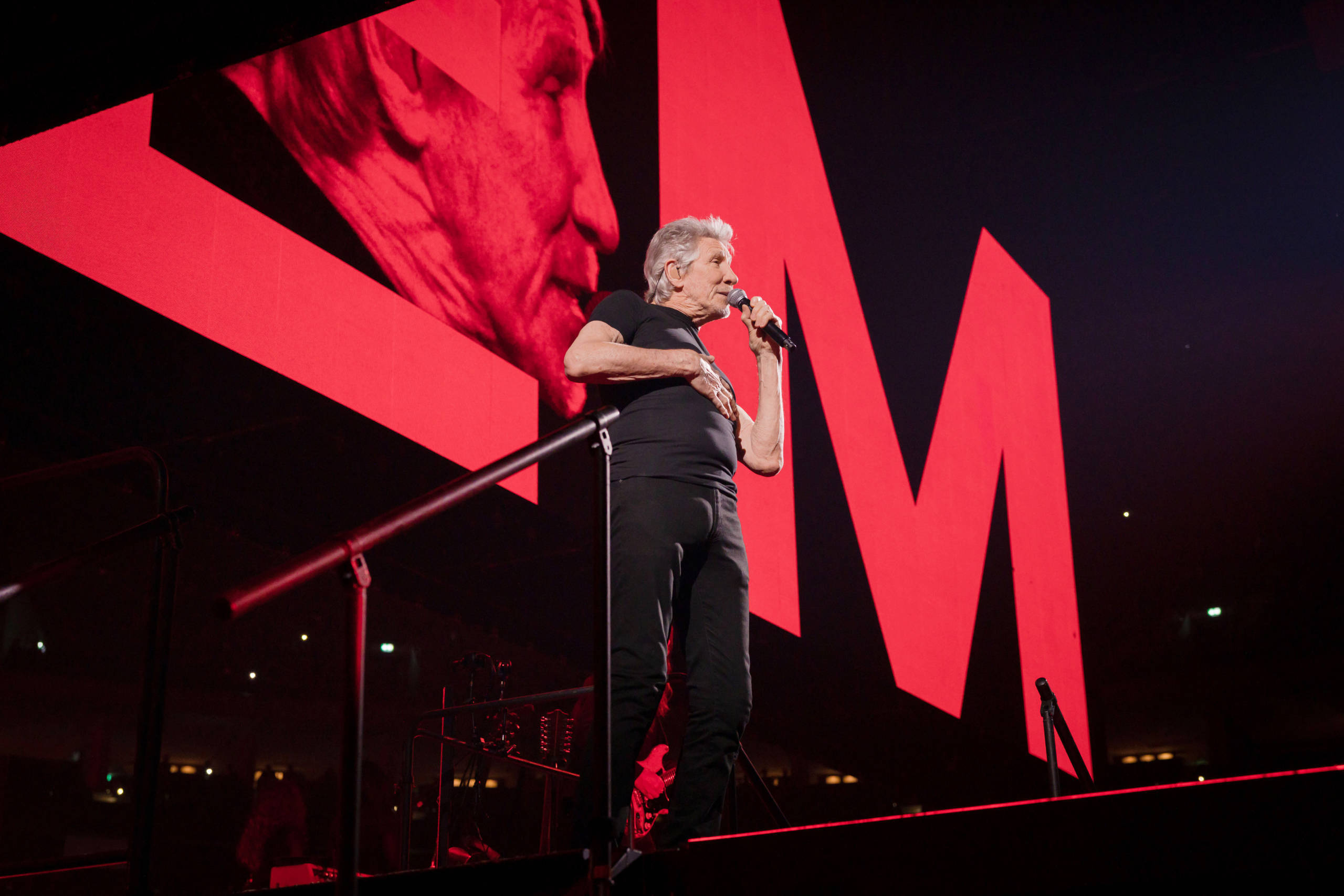BERLIN, GERMANY - MAY 17: British singer Roger Waters performs live on stage during a concert at the Mercedes-Benz Arena o...