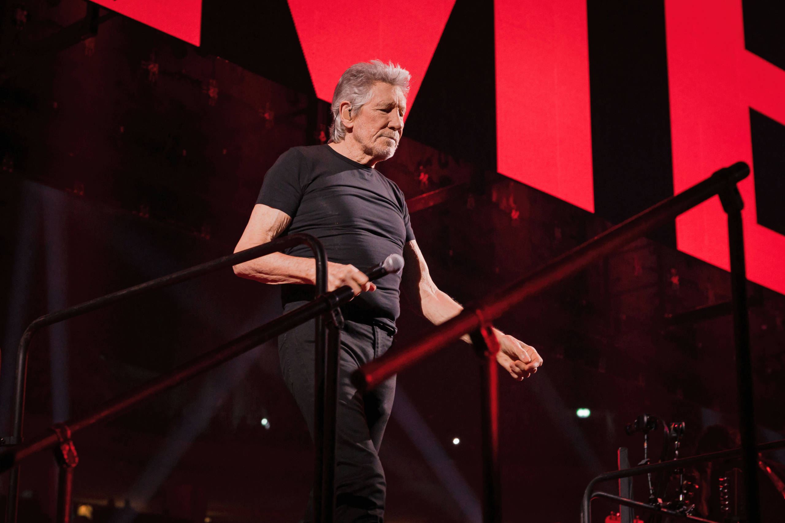 BERLIN, GERMANY - MAY 17: British singer Roger Waters performs live on stage during a concert at the Mercedes-Benz Arena o...