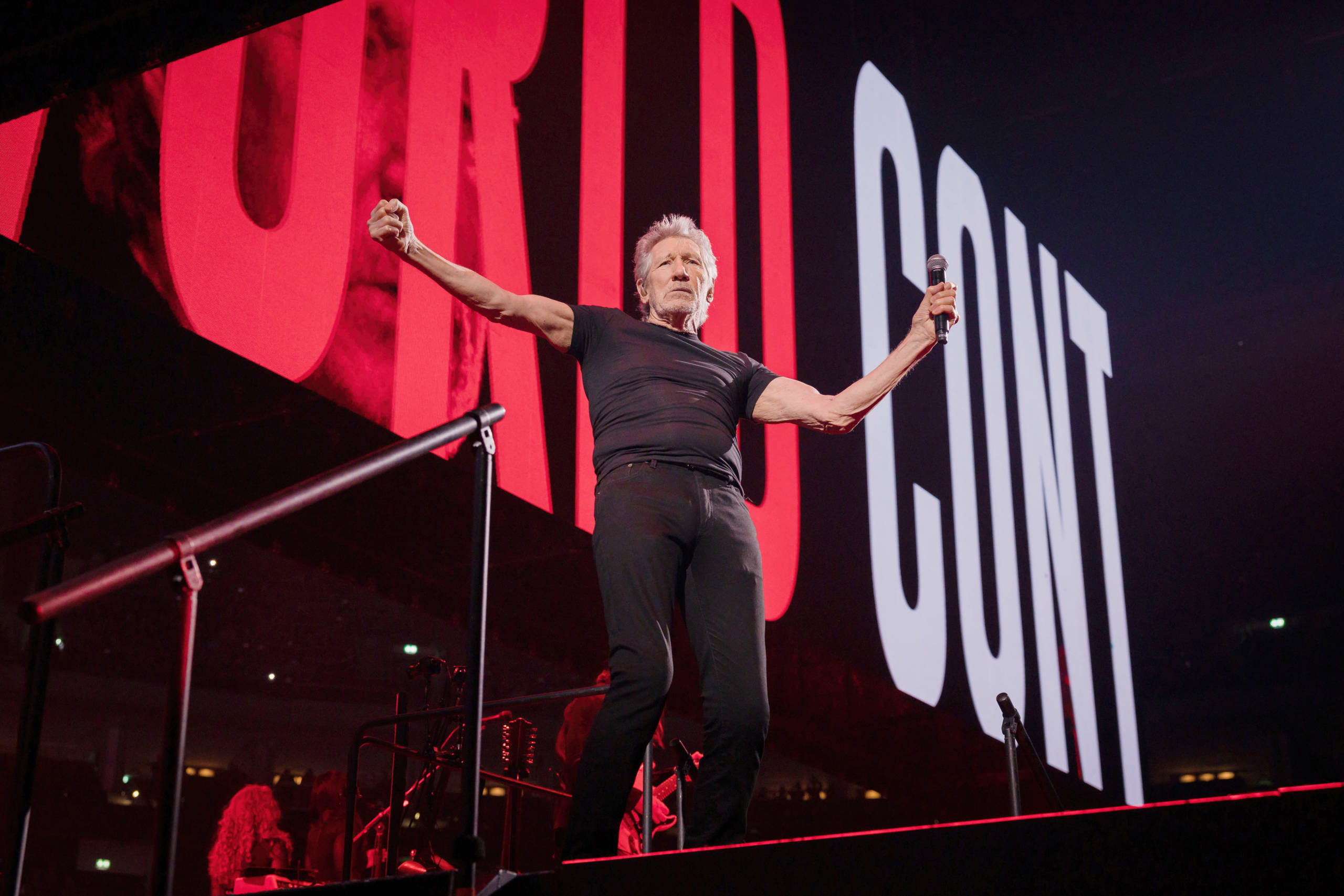 BERLIN, GERMANY - MAY 17: British singer Roger Waters performs live on stage during a concert at the Mercedes-Benz Arena o...